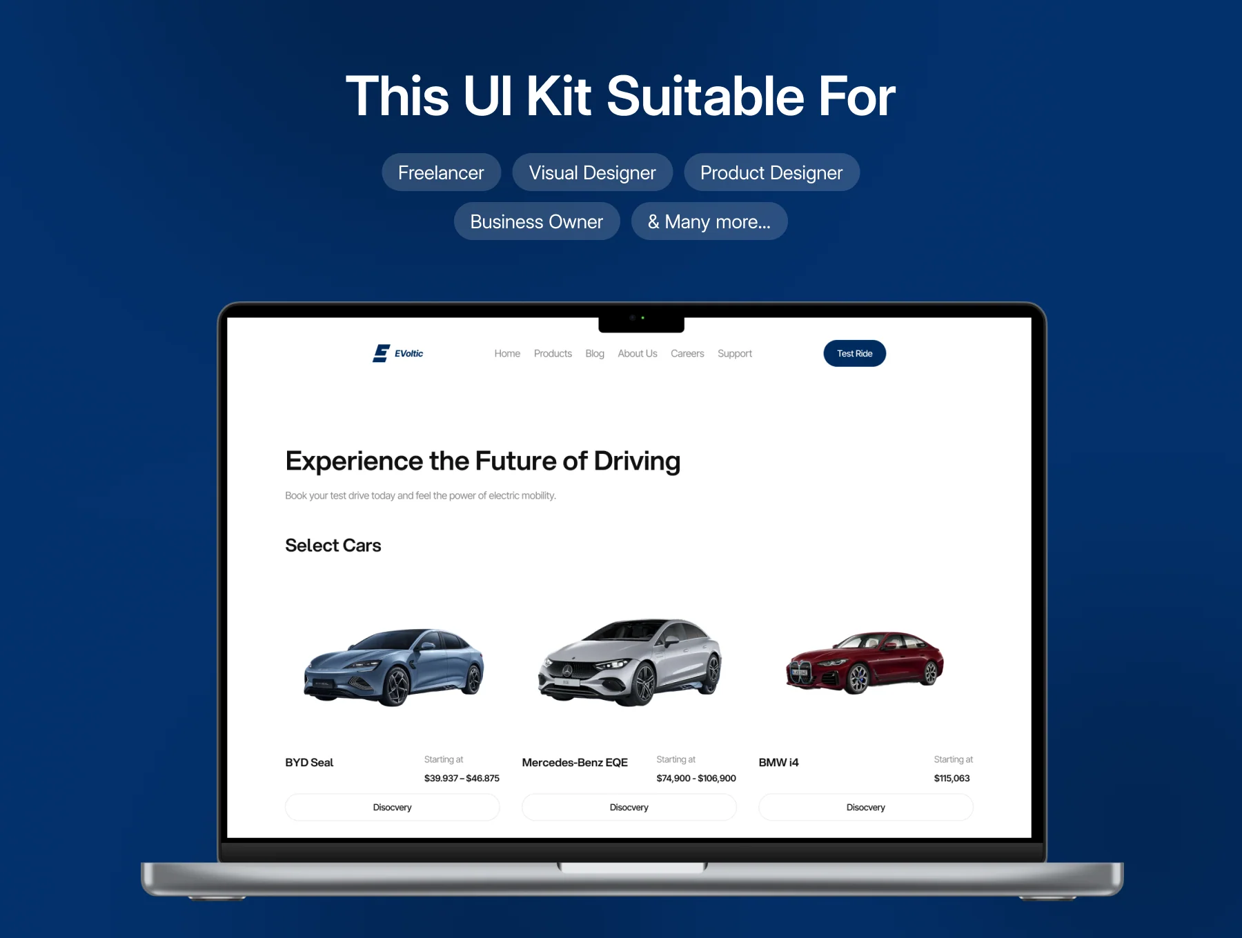 EVoltic - Electric Vehicle Website UI Kit 7