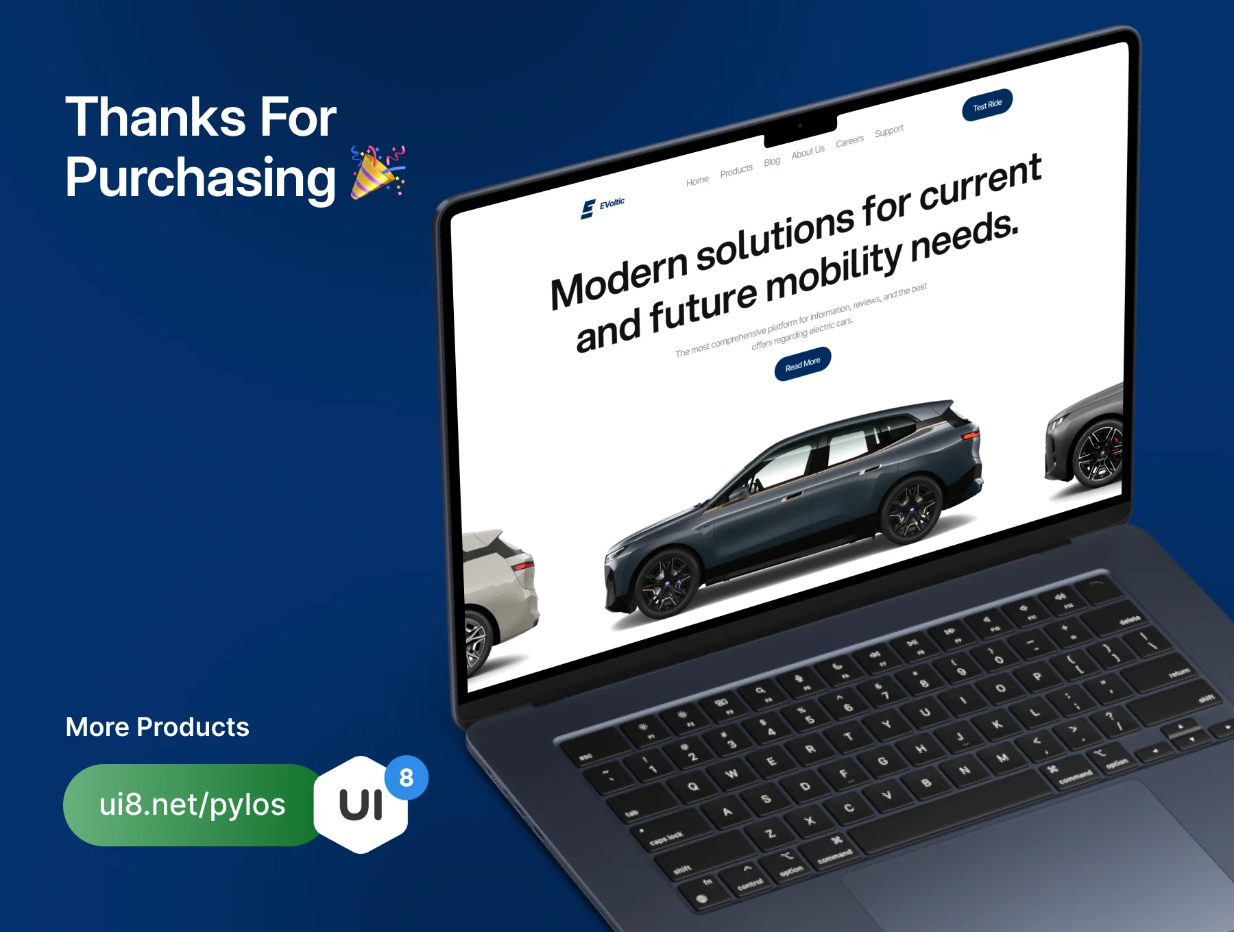 EVoltic - Electric Vehicle Website UI Kit 8