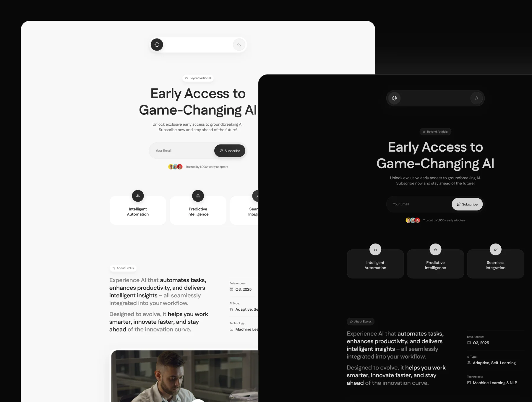 Evolux – Waitlist Website 2