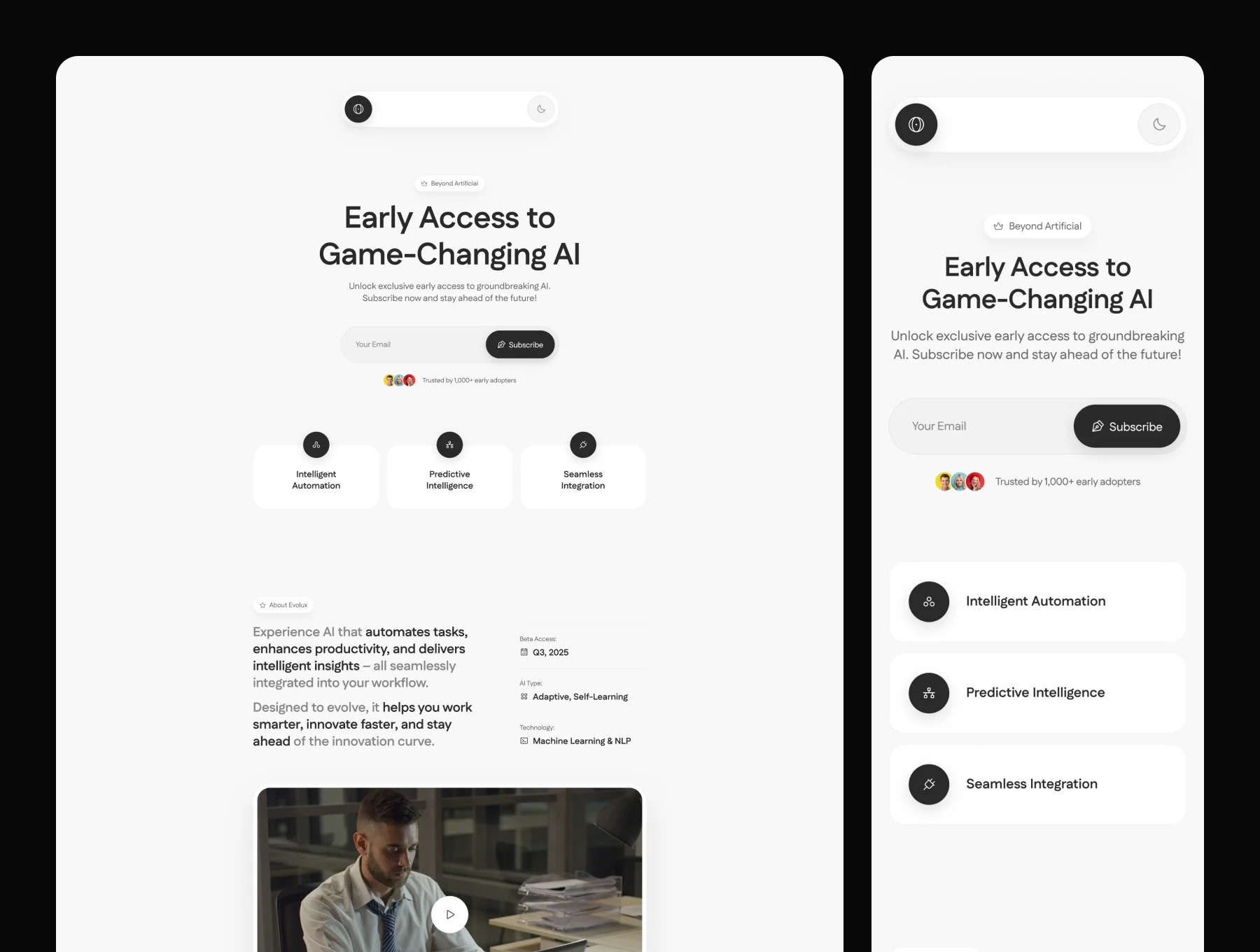 Evolux – Waitlist Website 3