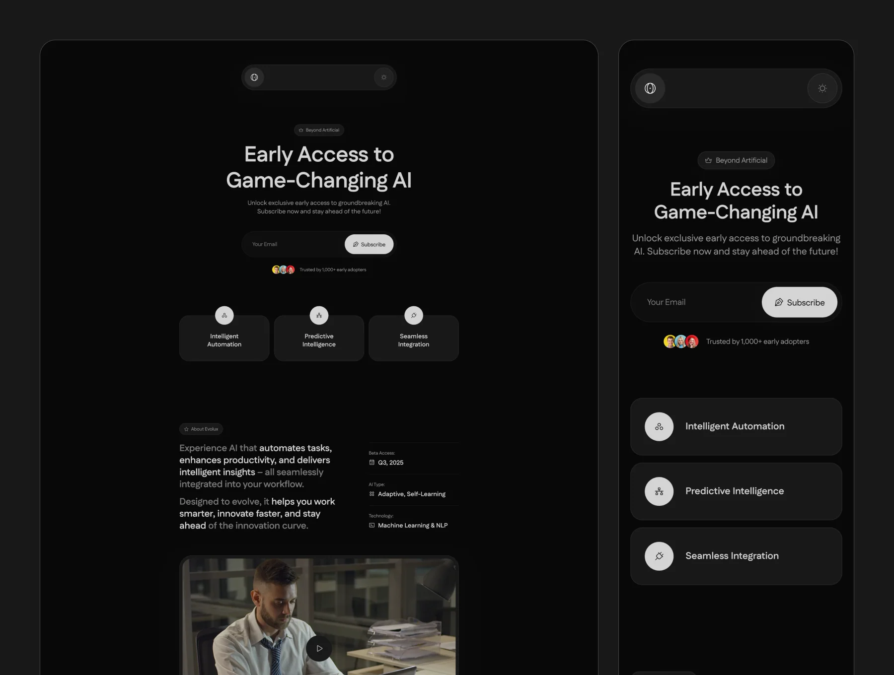 Evolux – Waitlist Website 4