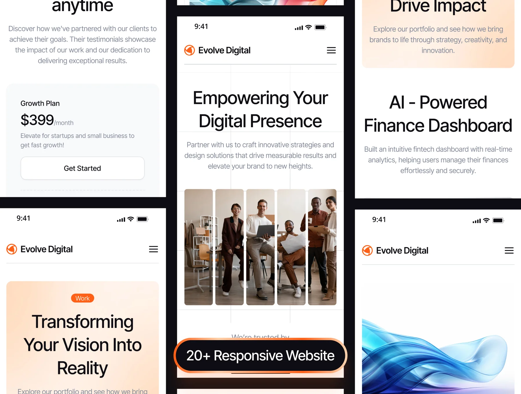Evolve Digital - Digital Agency Website UI Kit 5