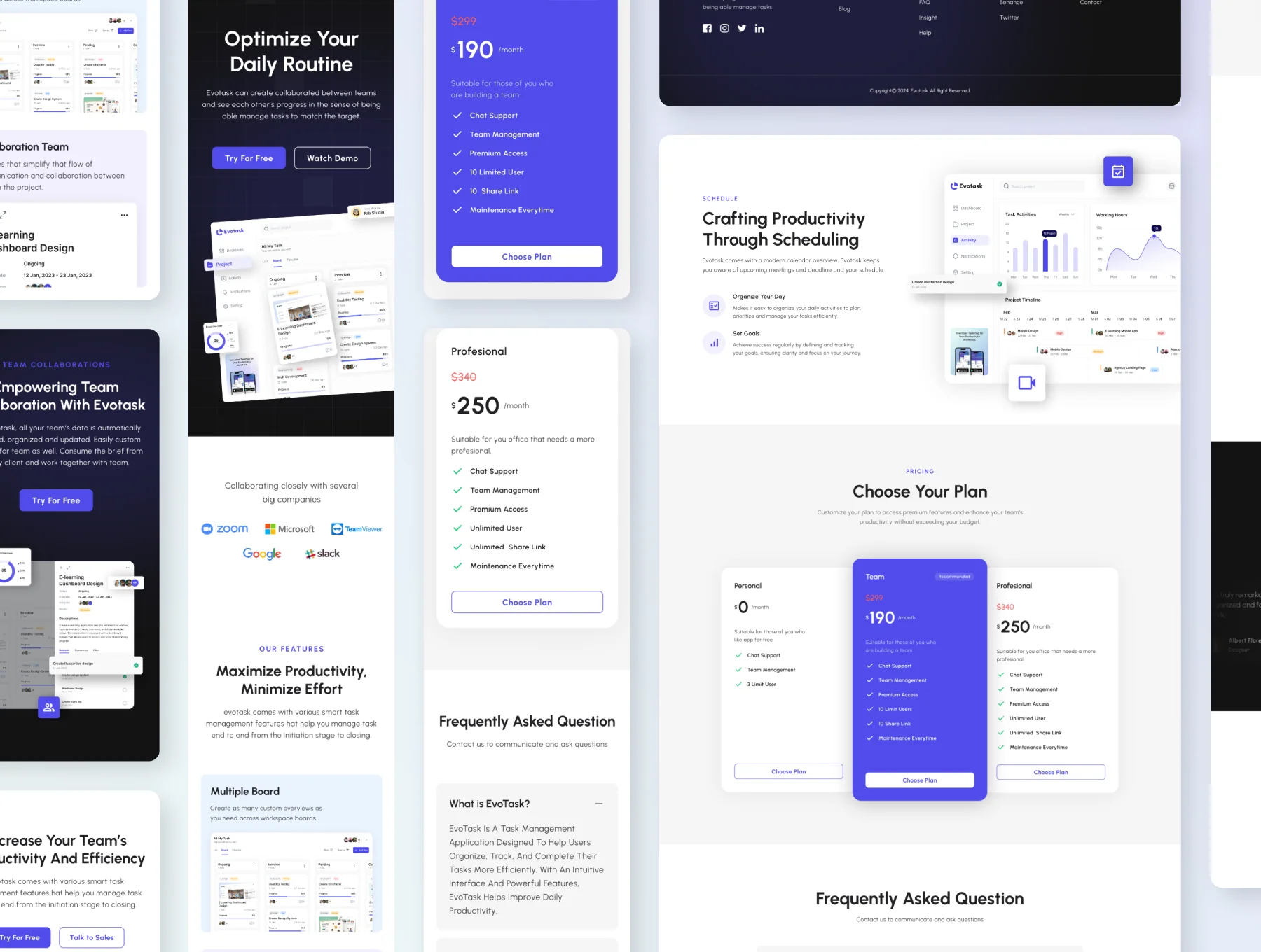 Evotask - Task Manager Landing Page 2