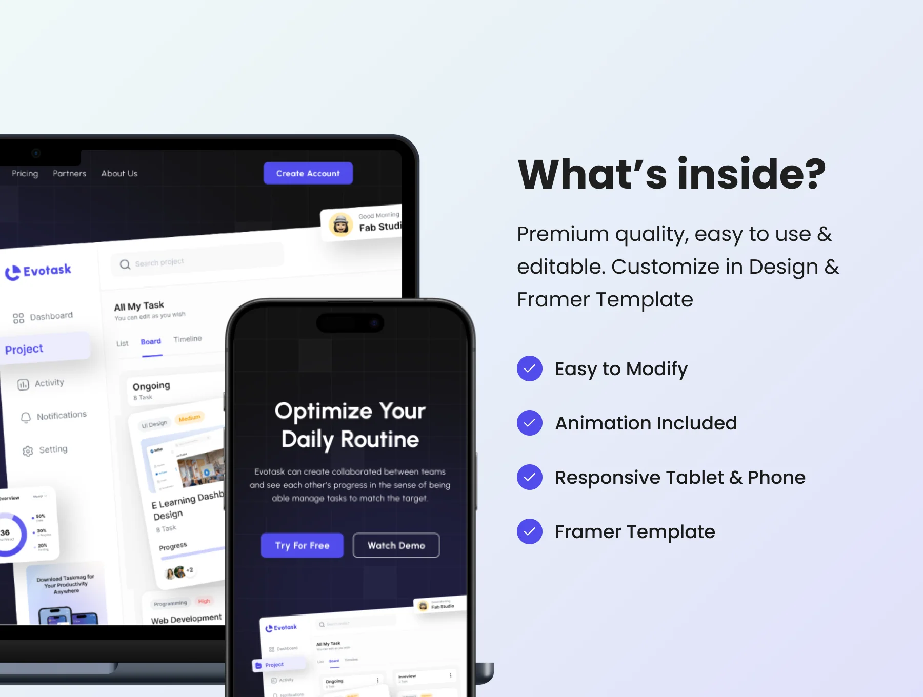 Evotask - Task Manager Landing Page 4