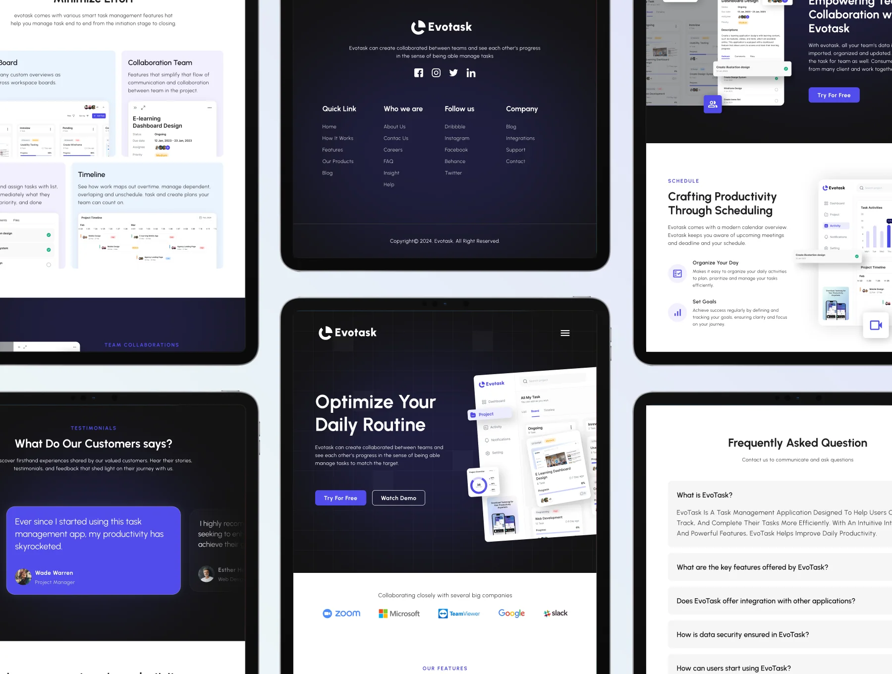 Evotask - Task Manager Landing Page 8