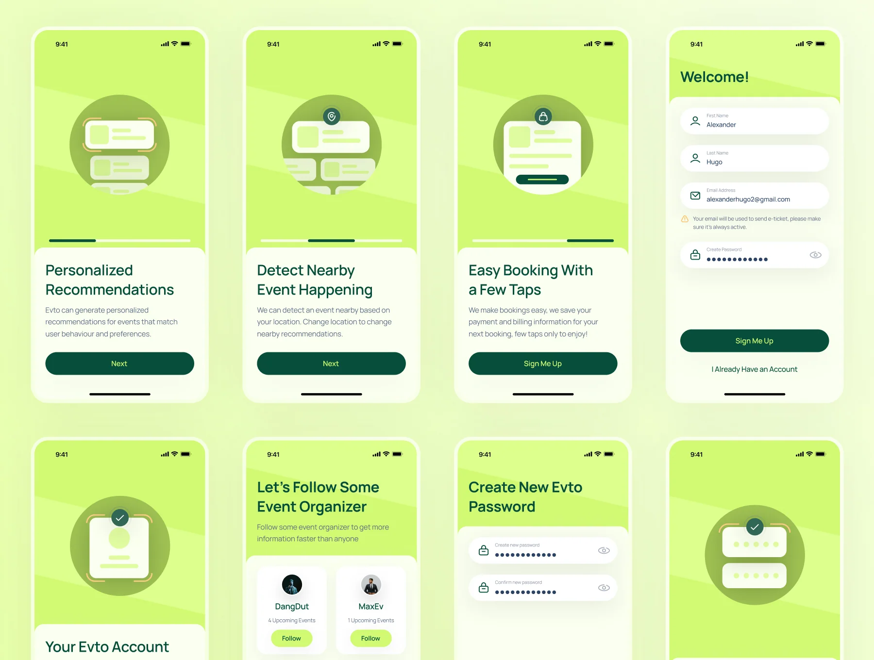 Evto - Event Bookings App UI Kit 5