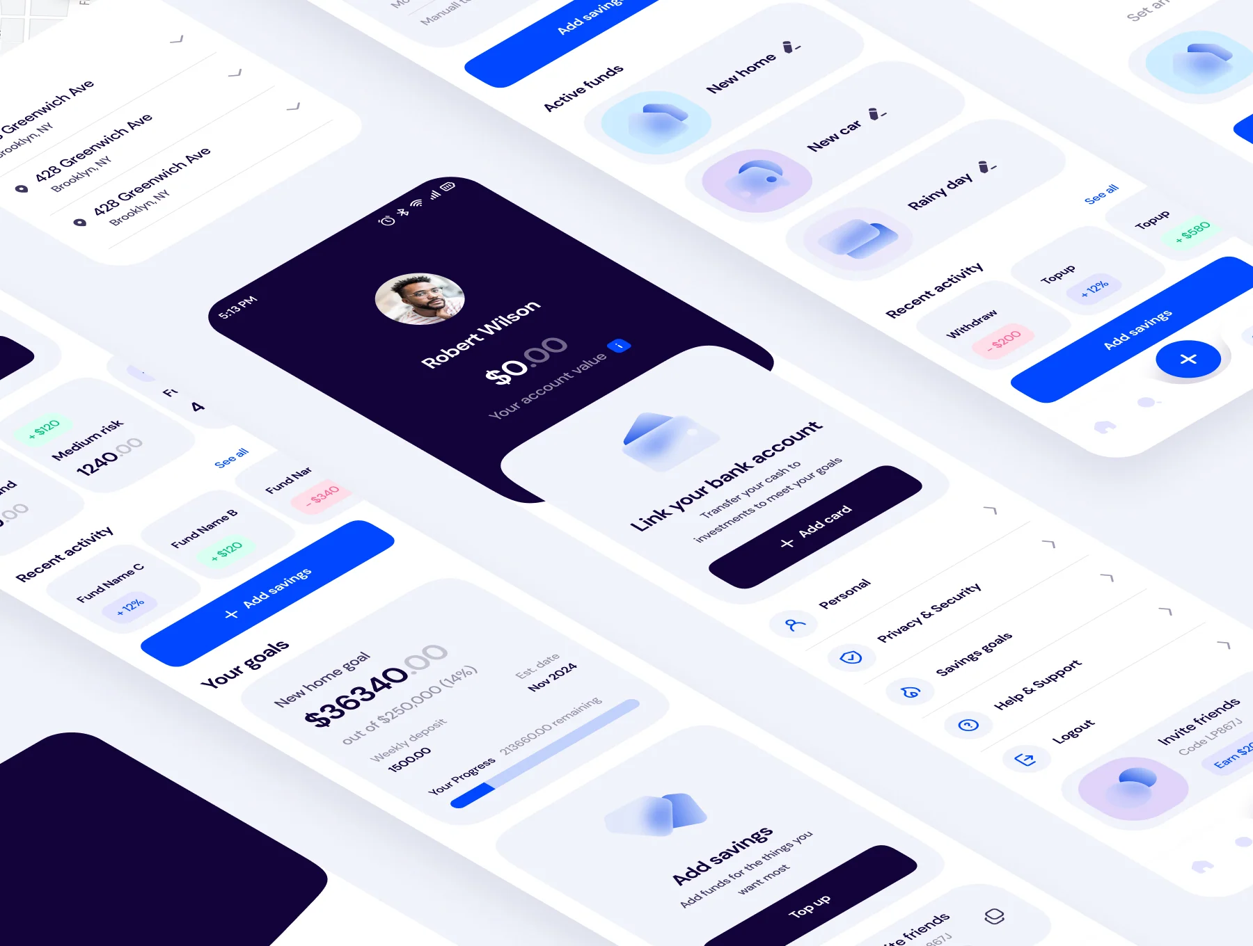 eWallet: Finance Saving Mobile App UI Kit 2