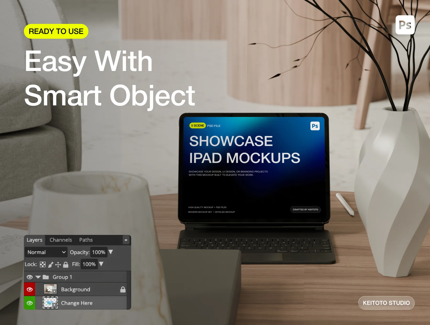 Executive Lounge iPad Pro Mockup Scenes 3