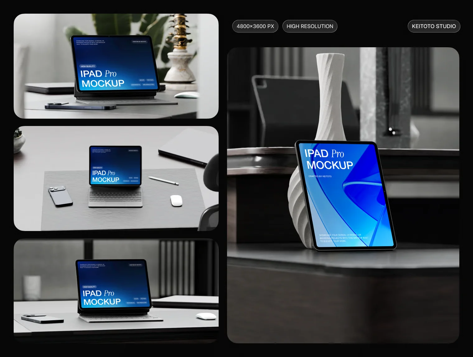 Executive Office iPad Pro Mockup Collection 2