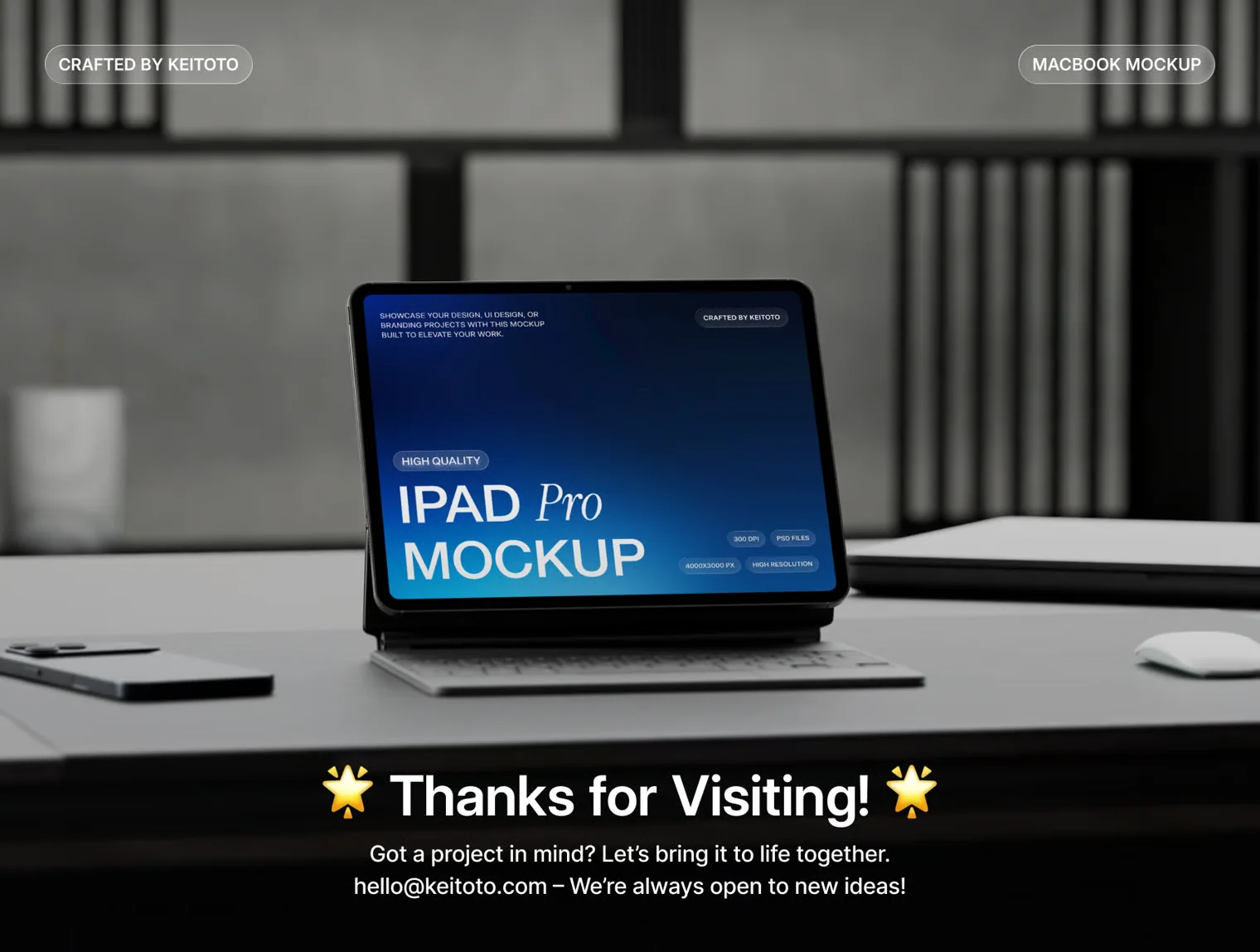 Executive Office iPad Pro Mockup Collection 4