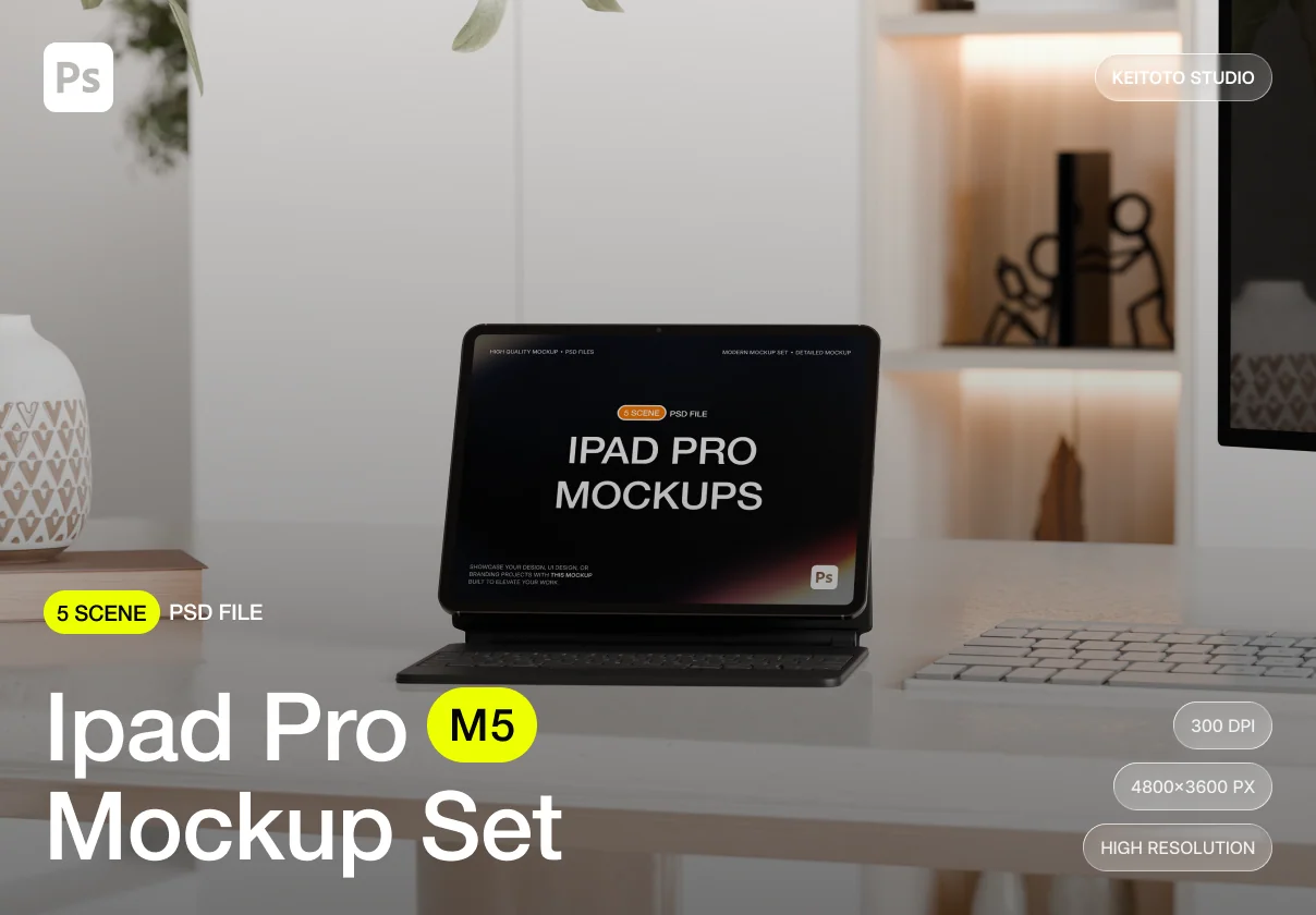 Executive Workspace iPad Pro Mockup Collection