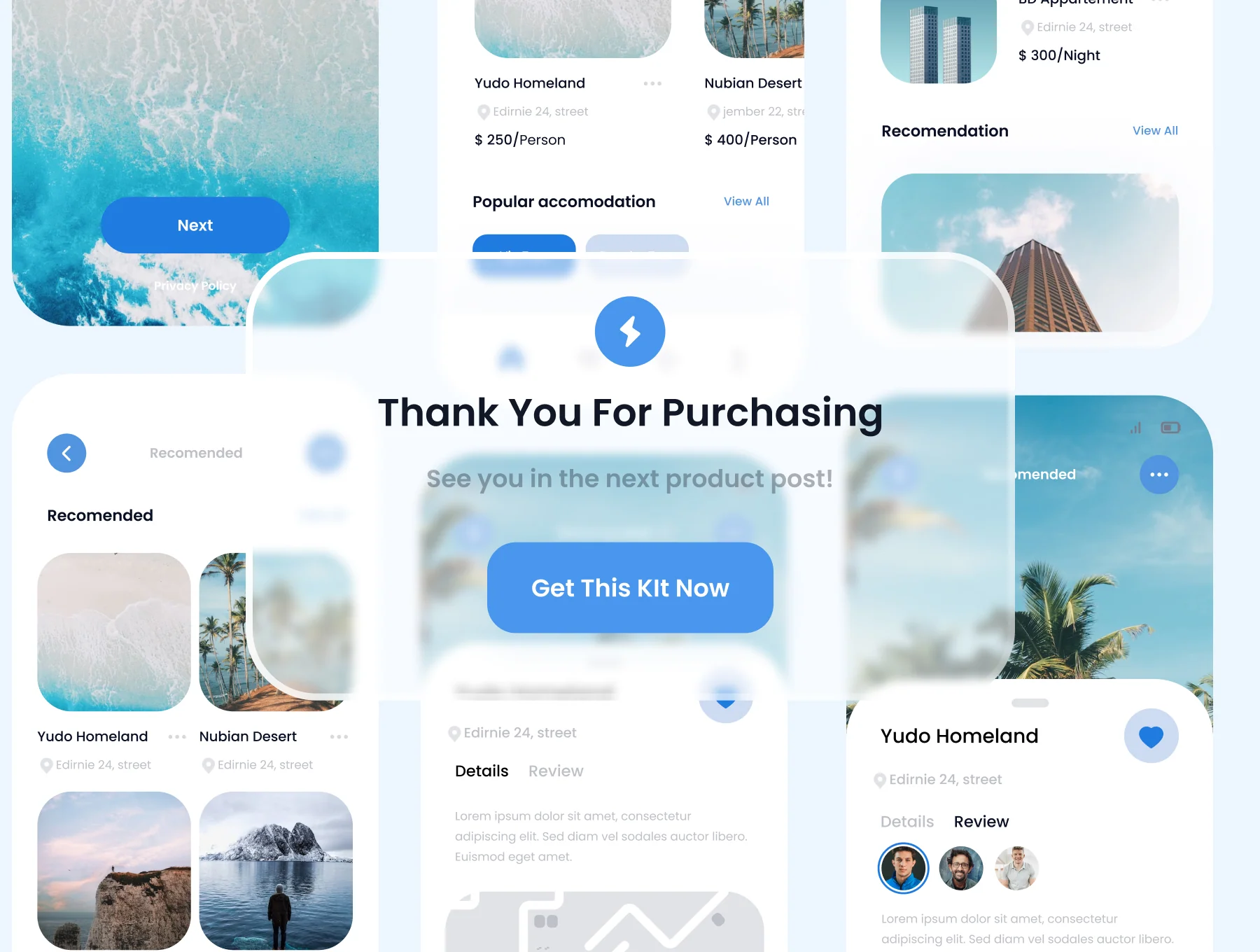 Exilplore-Explore Mobile App Ui Kits Template 6