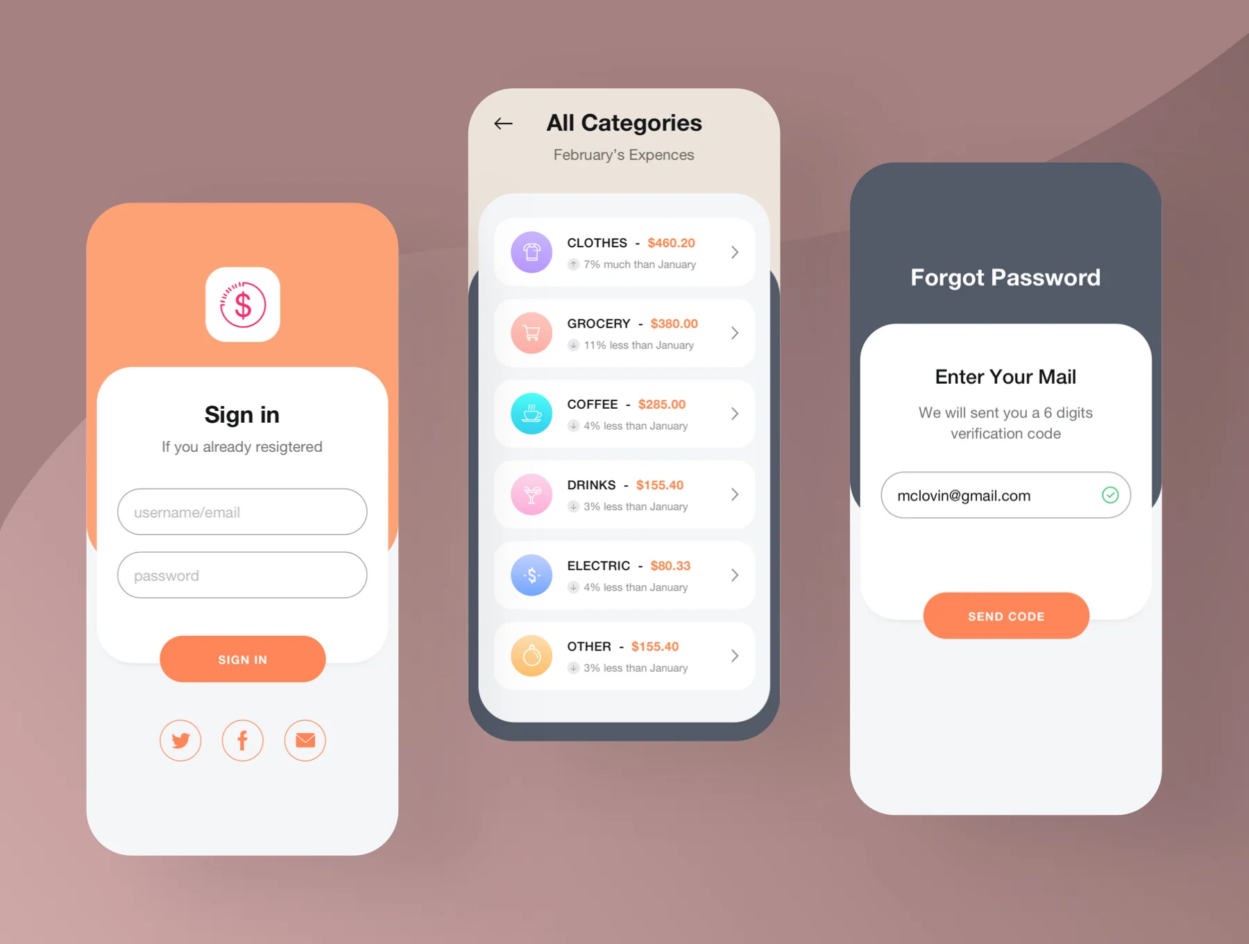 Expense Tracker - Financial iOS App UI KIT 4
