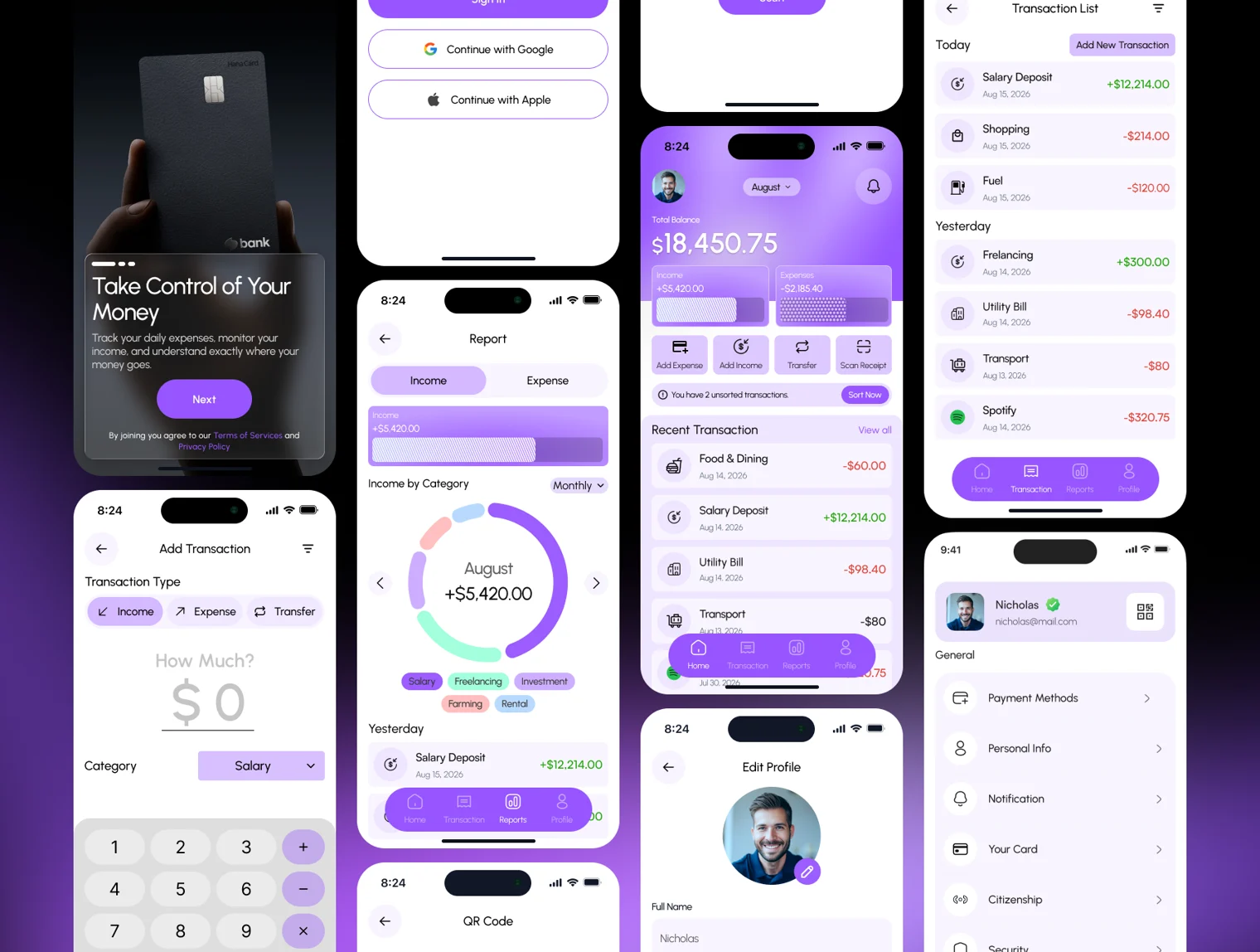 Expenza - Expense Tracker Mobile App Figma UI Kit 5