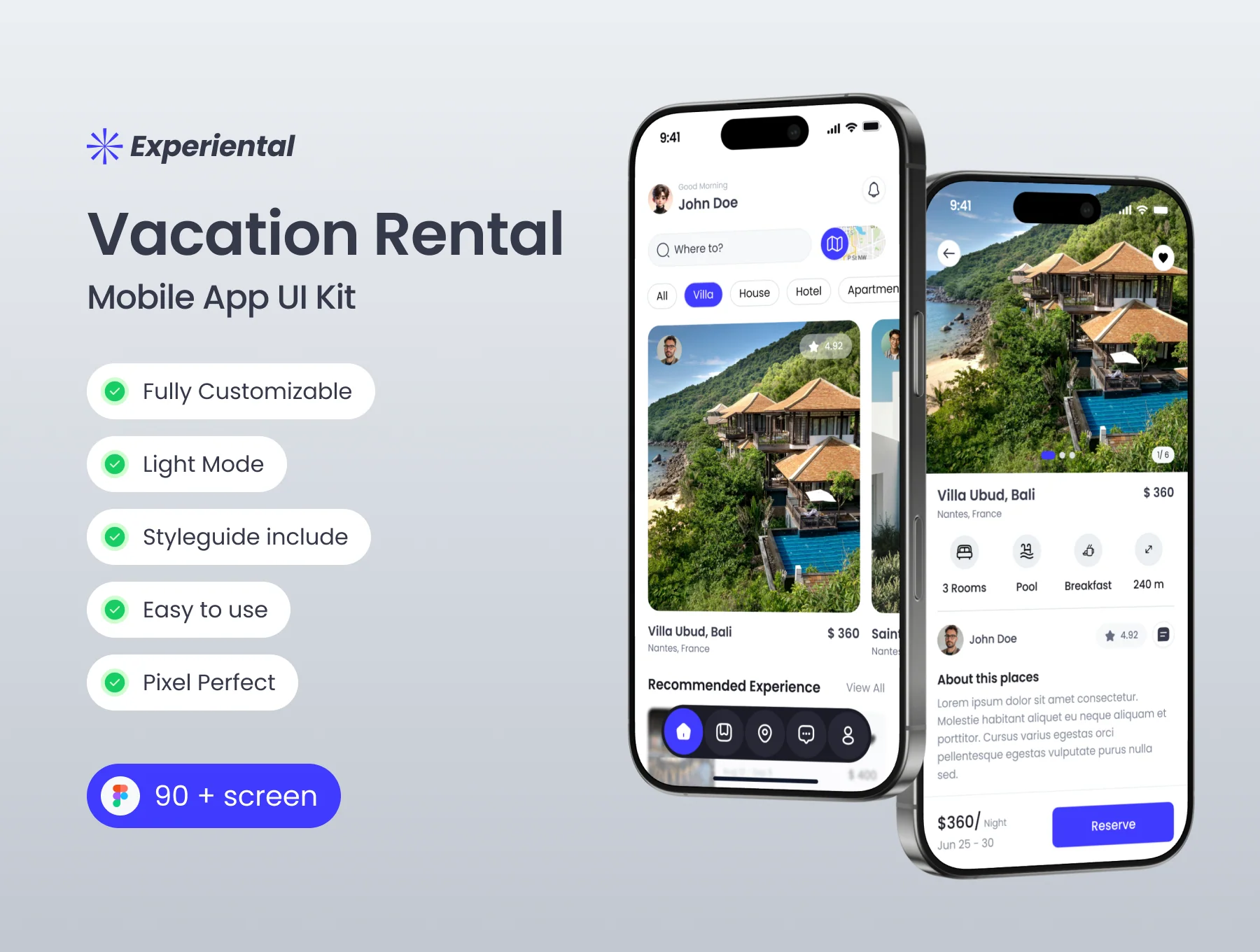 Experiental - Vacation Rental UI KIT
