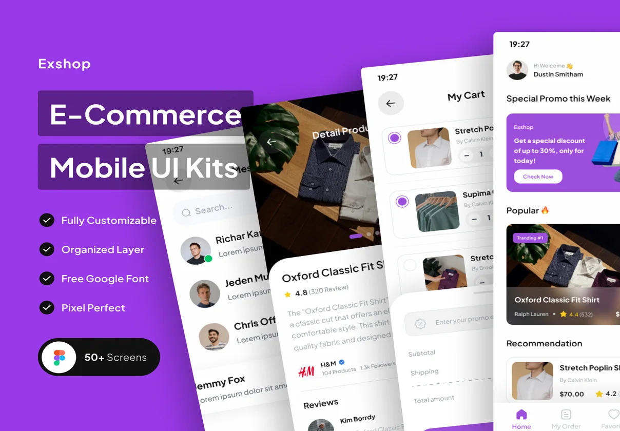 ExShop E-commerce UI Kit