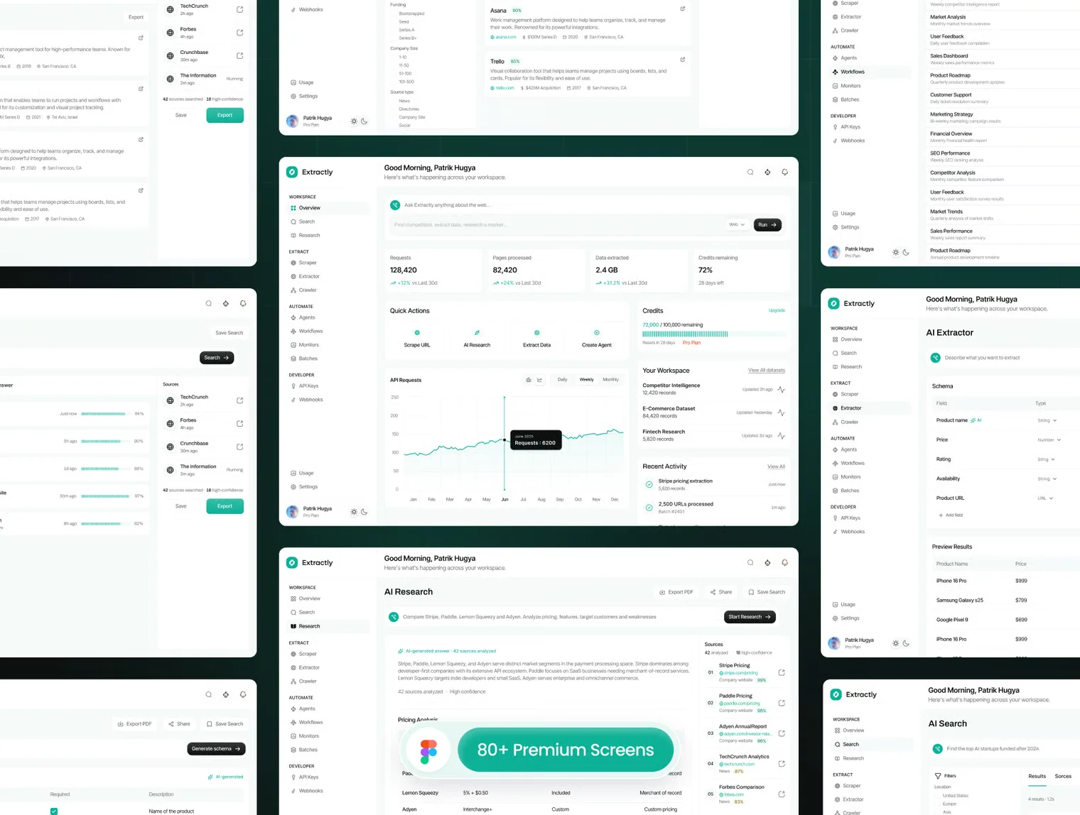 Extractly - AI Web Data & Research SaaS UI Kit 4