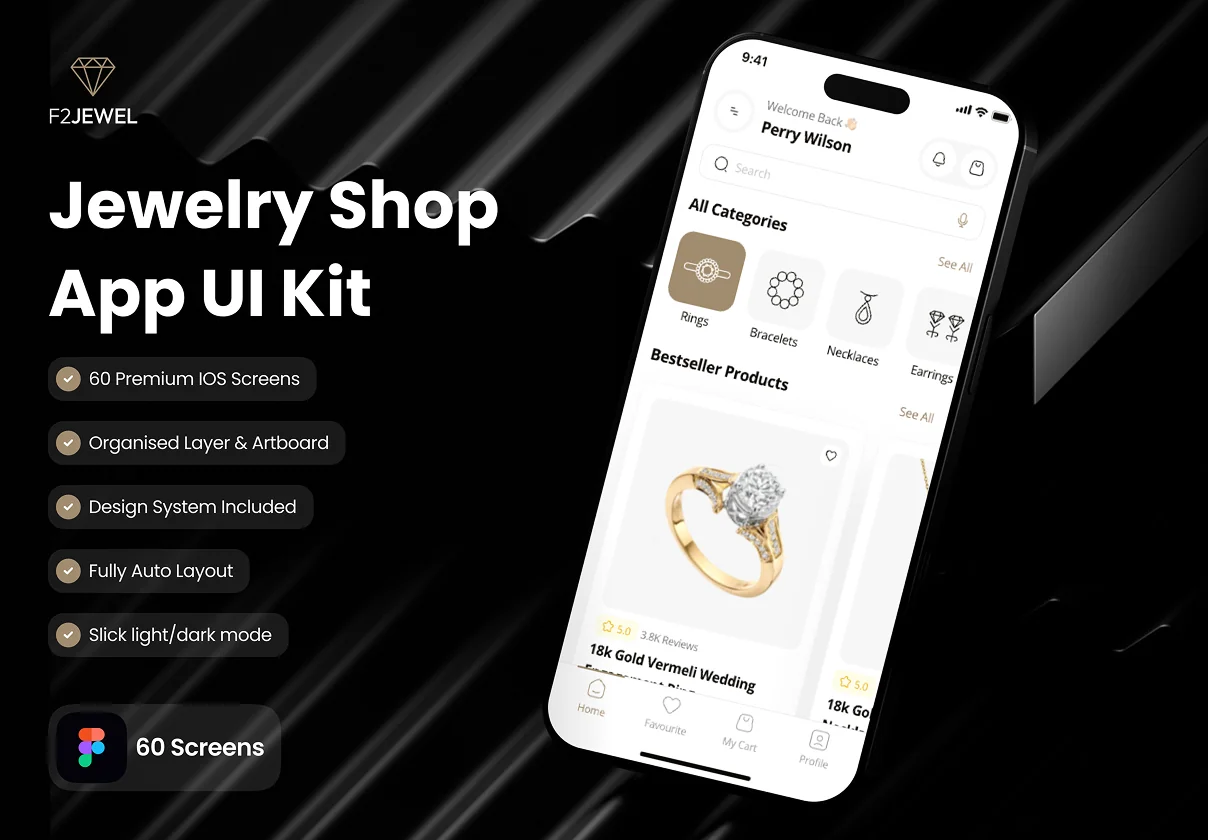 F2Jewel - Jewelry Shop App UI Kit