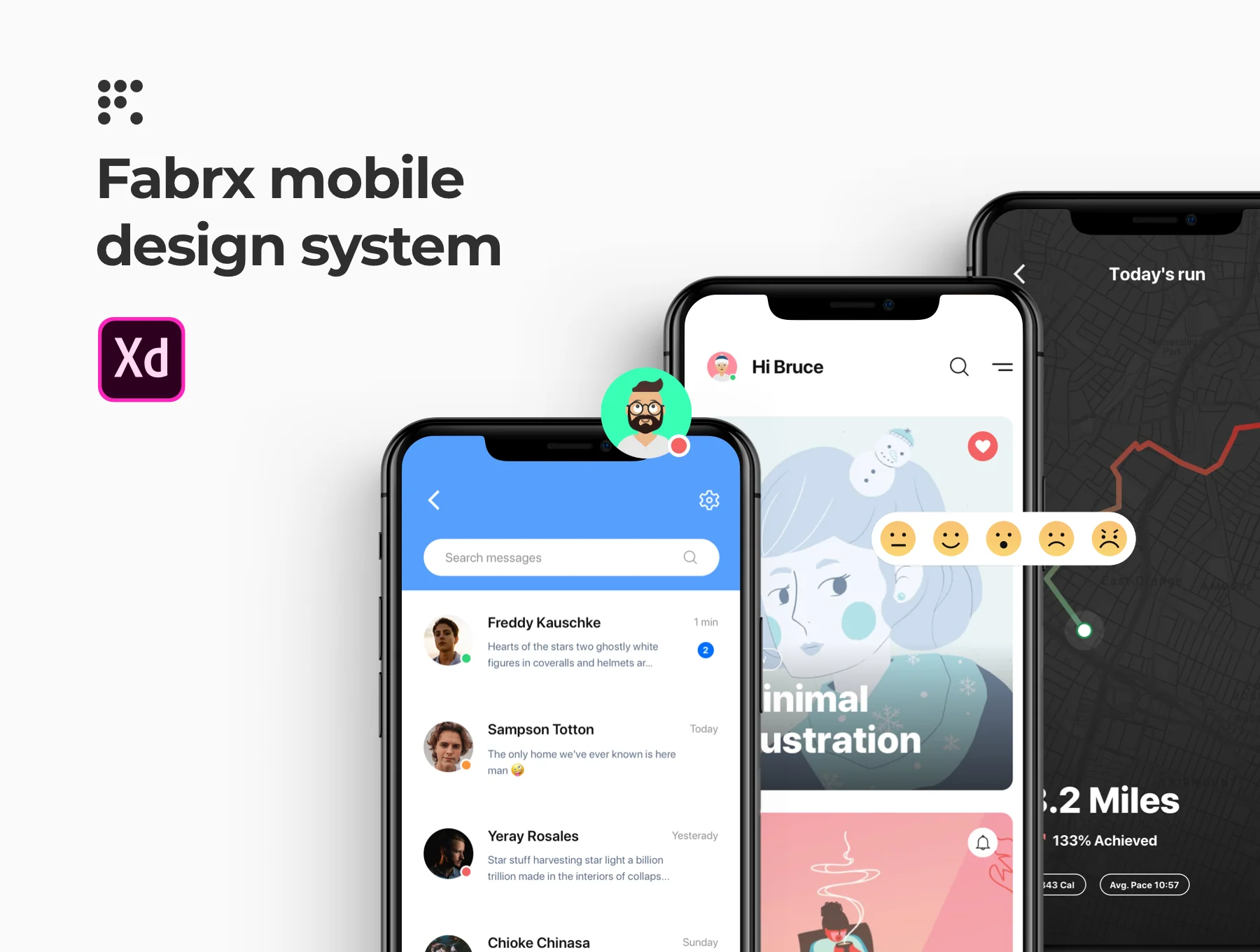 Fabrx Mobile Design System (For Adobe XD)