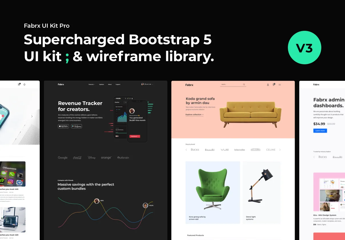 Fabrx UI Kit Pro for Bootstrap 5