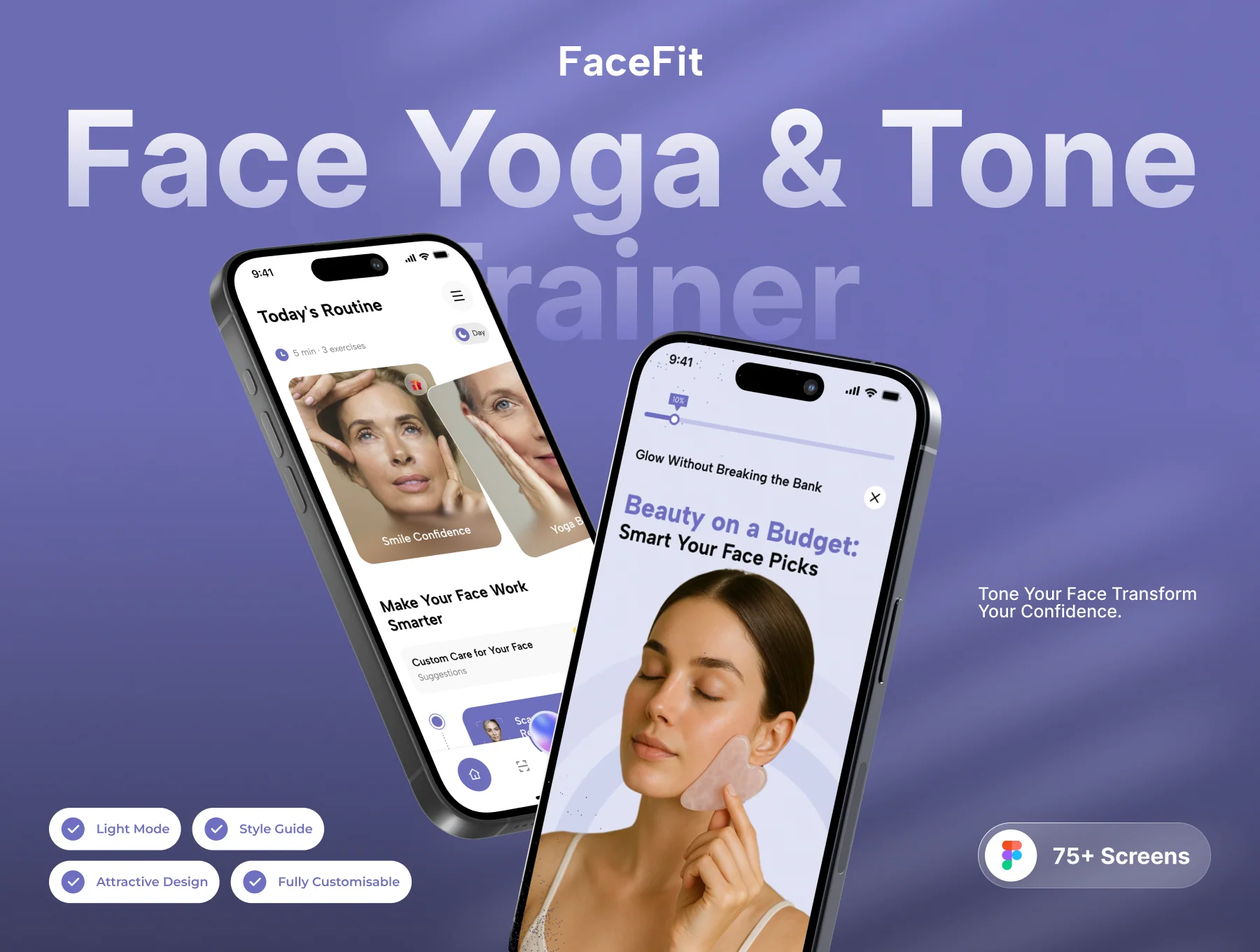 FaceFit | Face Yoga & Tone Trainer UI Kit