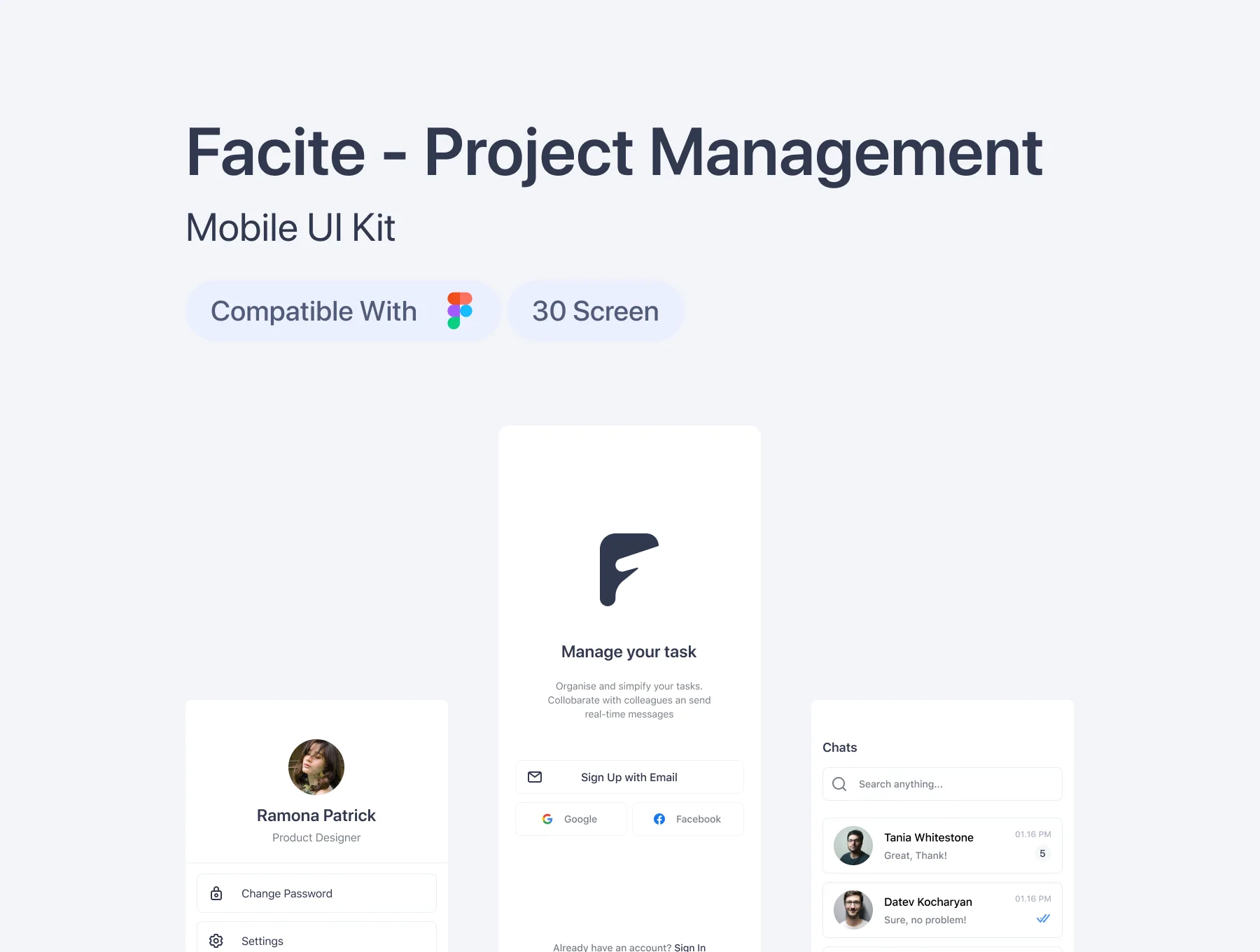Facite - Project Management App UI Kit
