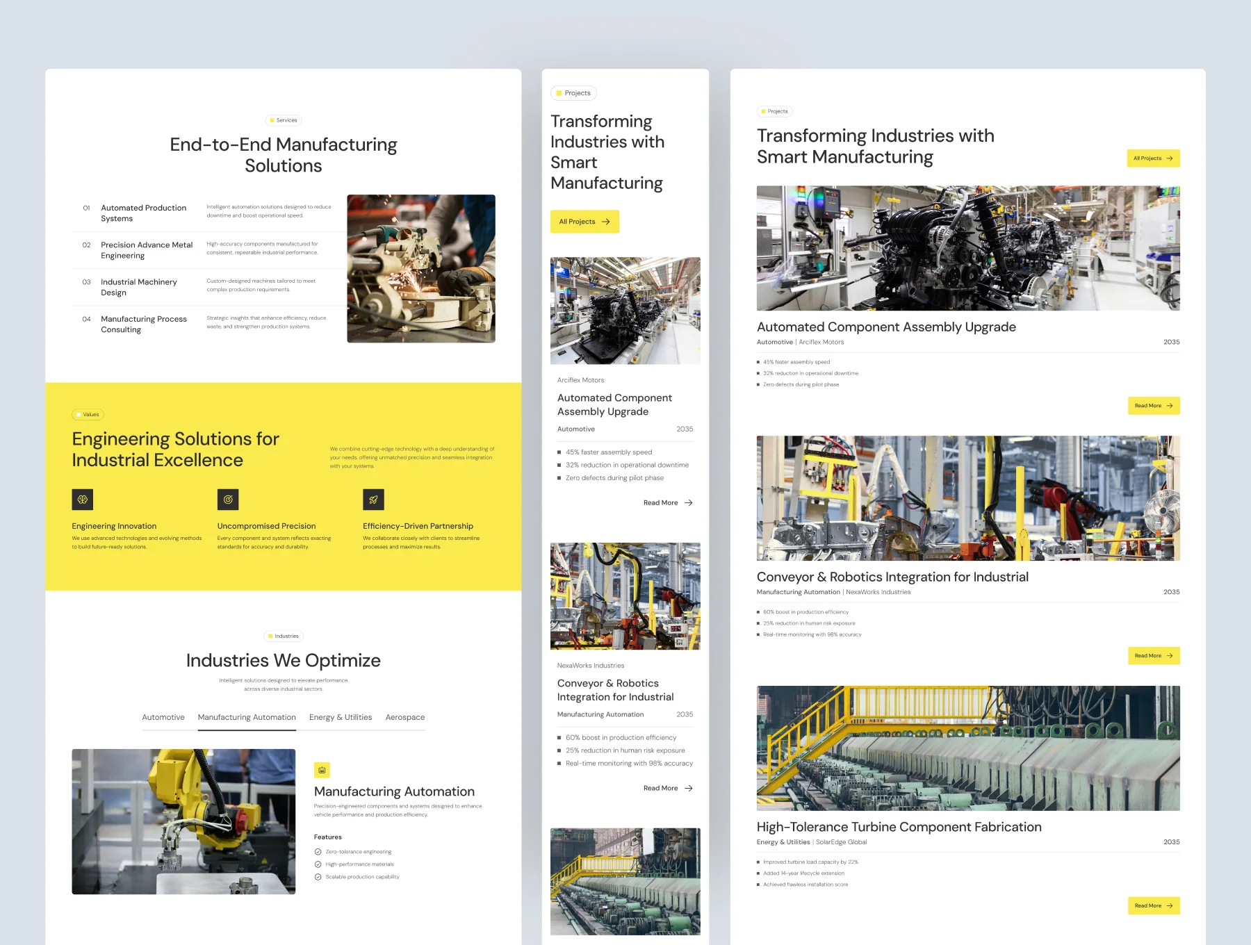 Factoryn - Industry & Manufactory Website UI Figma Template