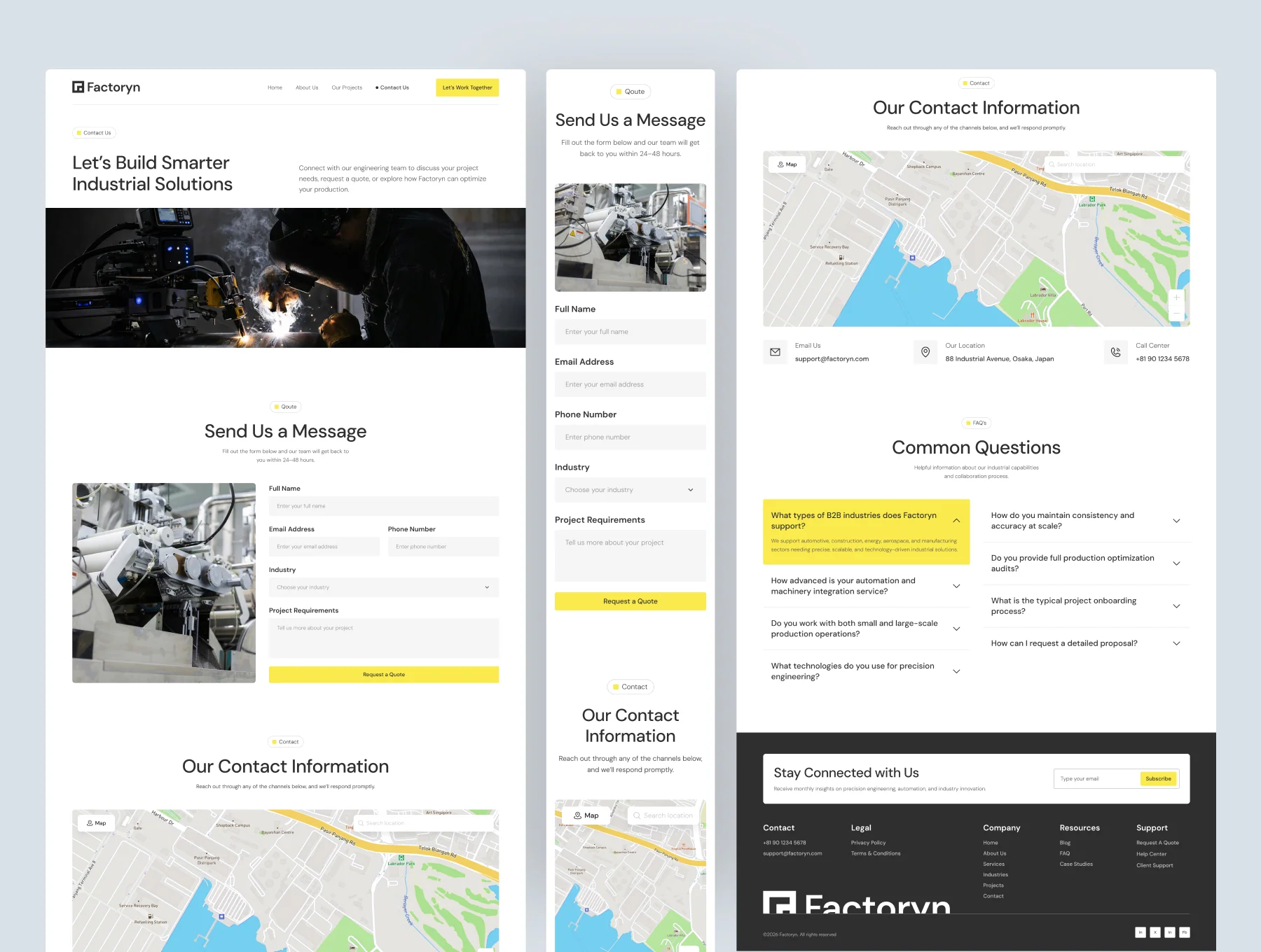 Factoryn - Industry & Manufactory Website UI Figma Template 5