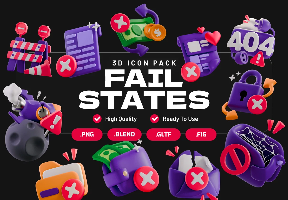 Fail States 3D Icon