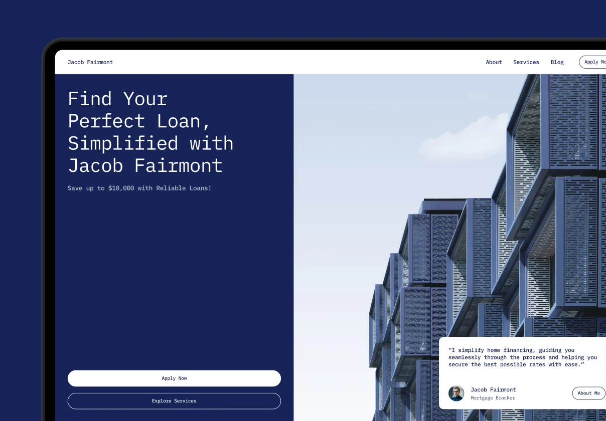 Fairmont – Mortgage Broker Website