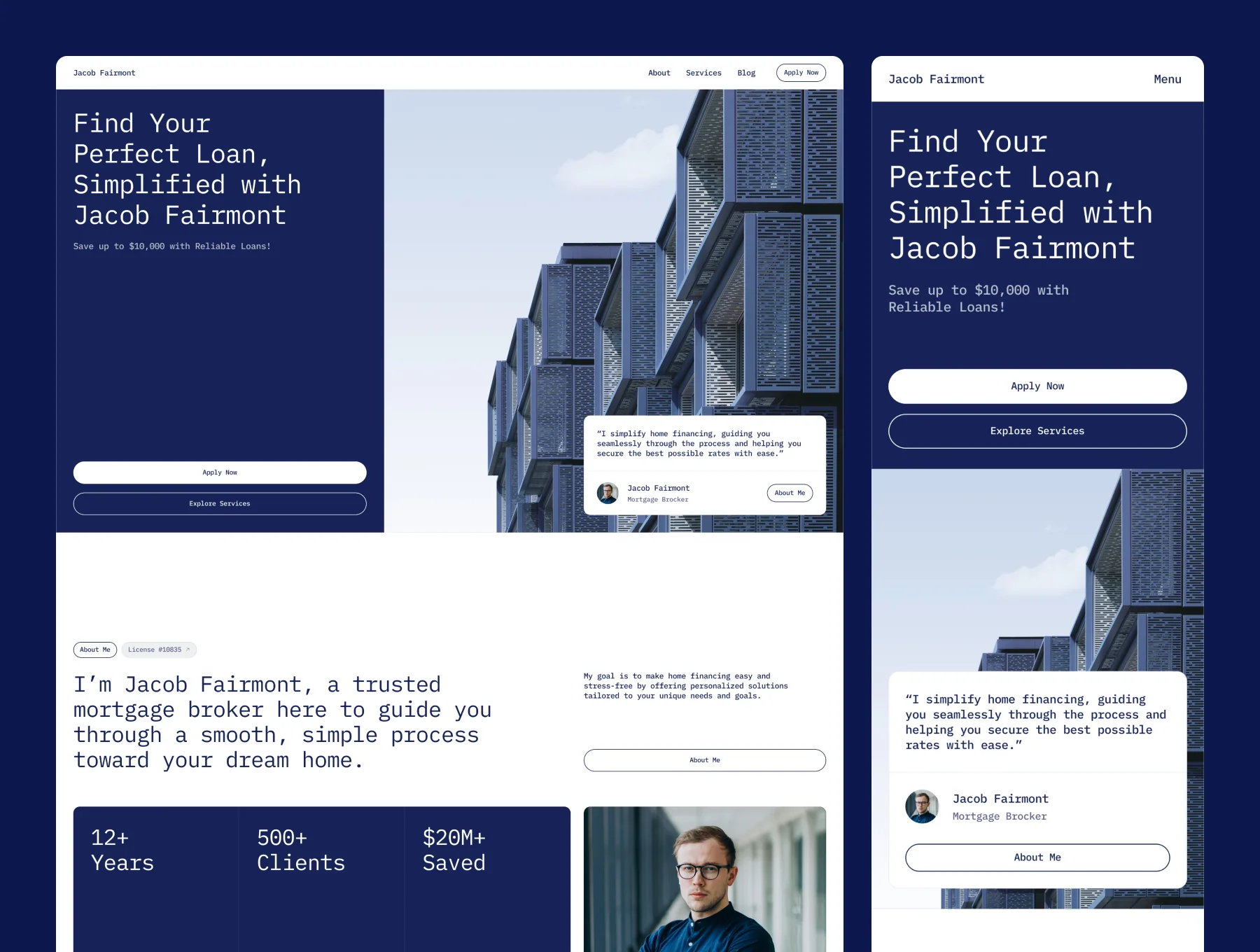 Fairmont – Mortgage Broker Website 3