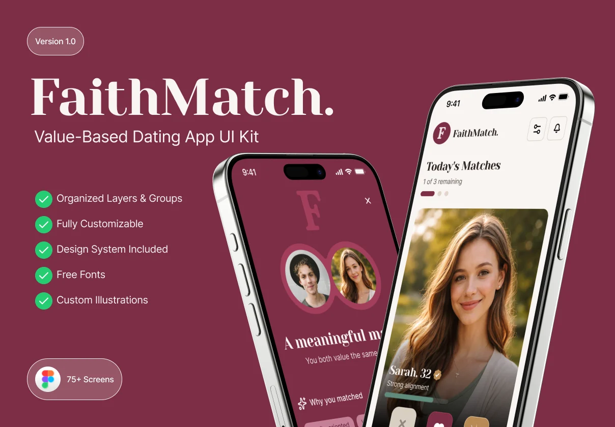 FaithMatch – Dating App Mobile UI Kit