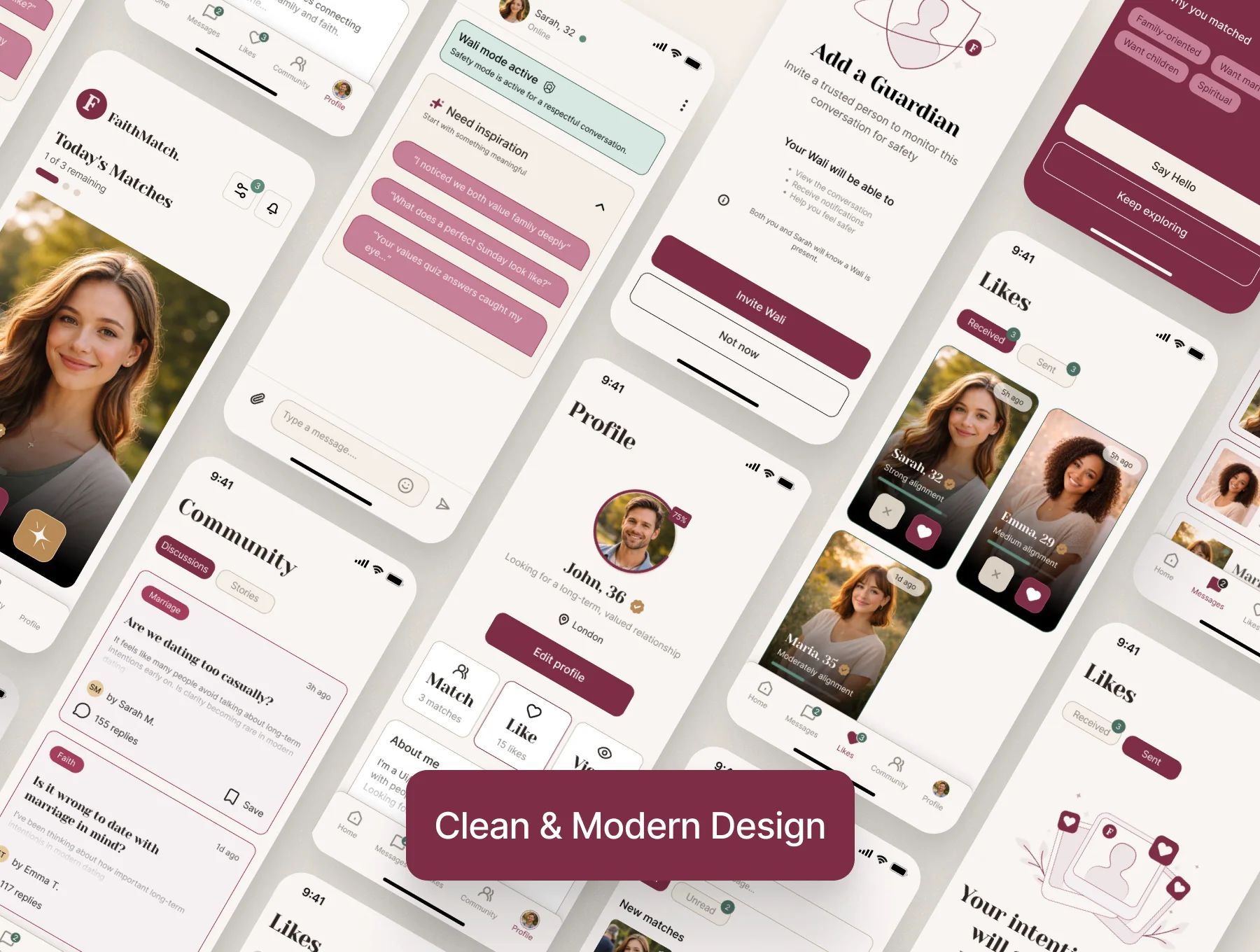 FaithMatch – Dating App Mobile UI Kit 4