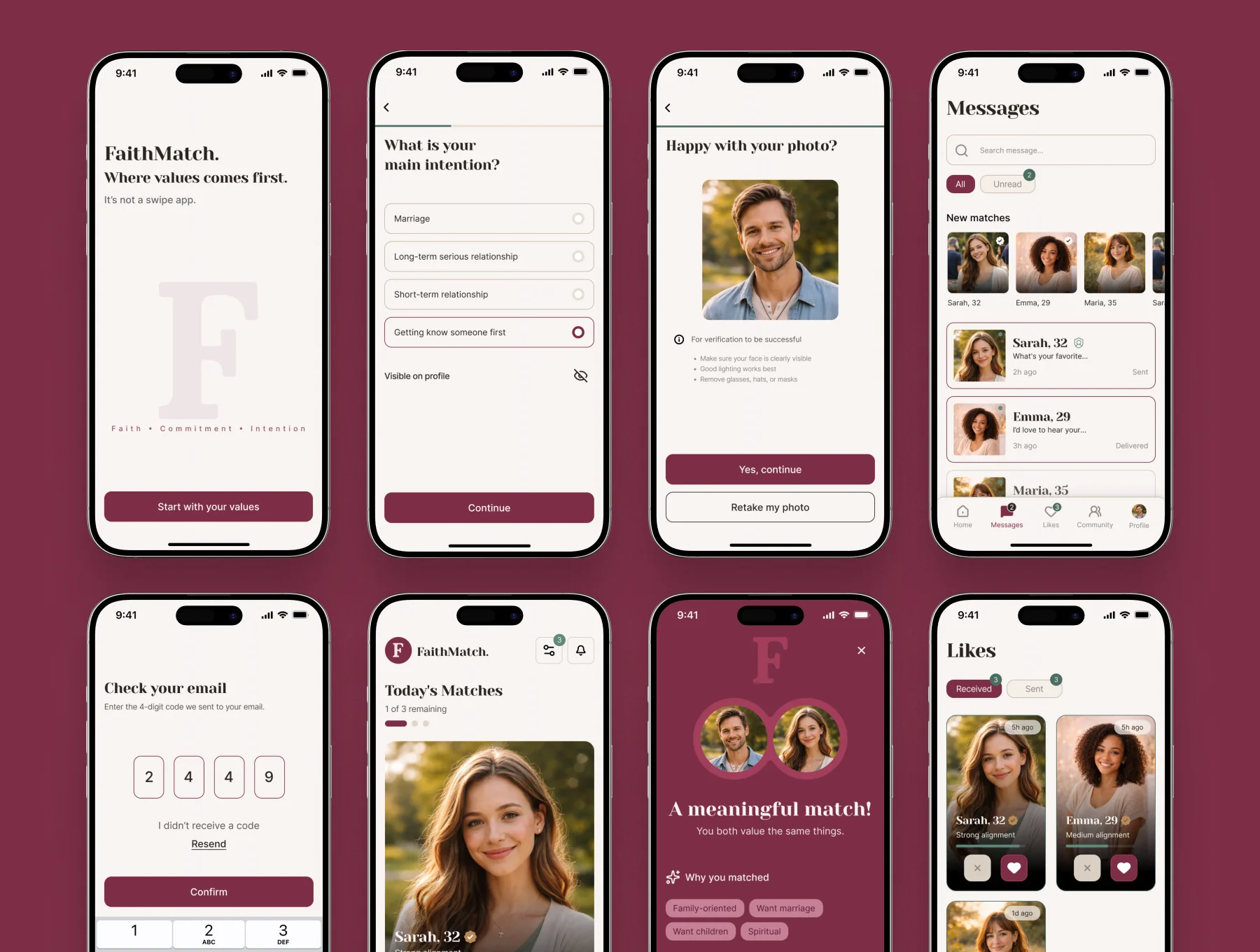 FaithMatch – Dating App Mobile UI Kit 6