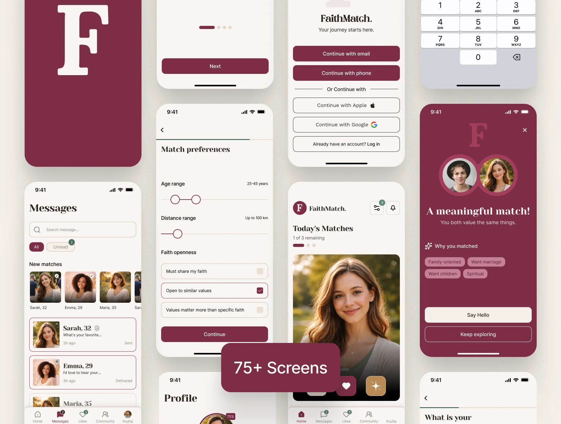 FaithMatch – Dating App Mobile UI Kit 7