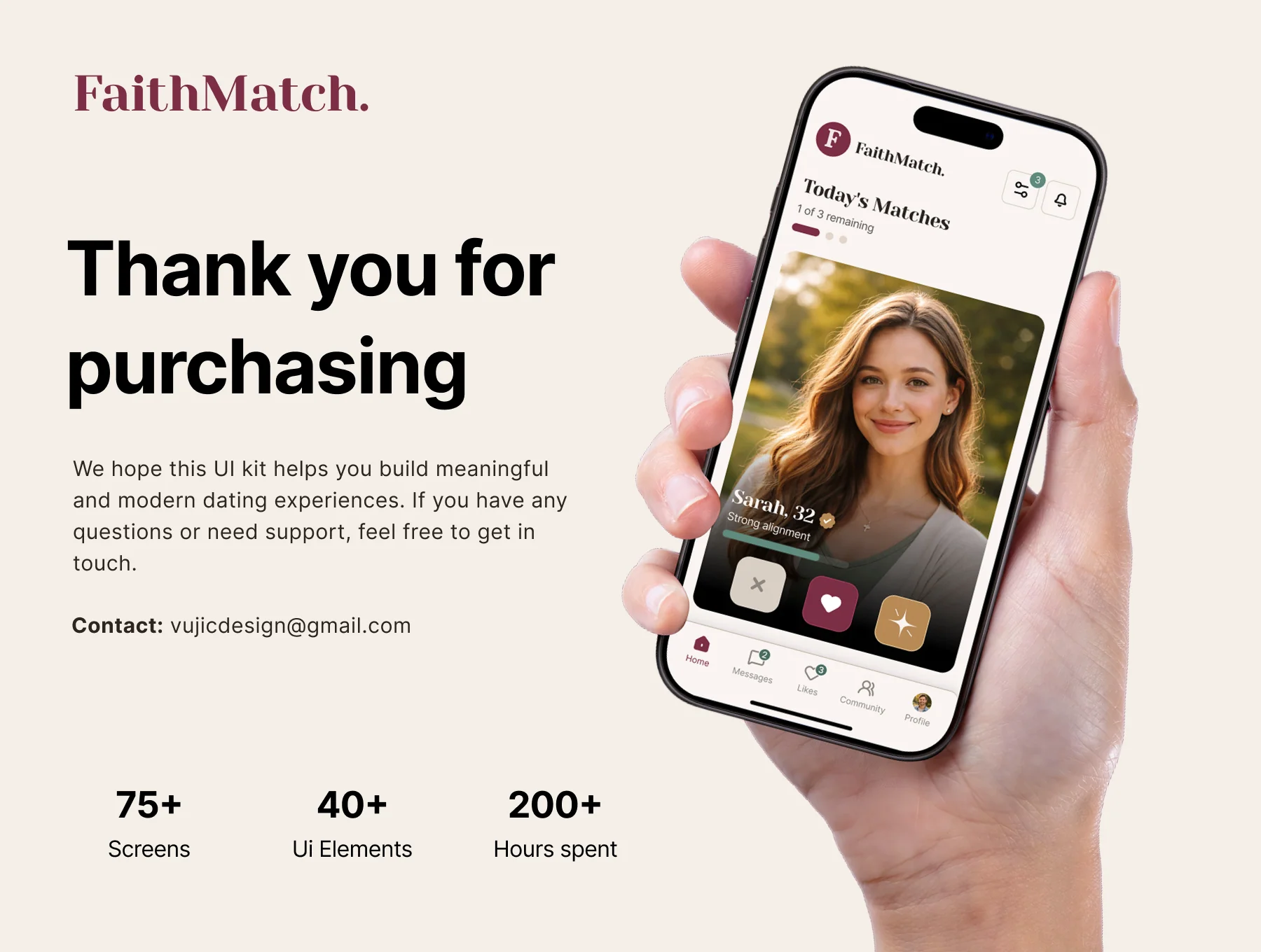 FaithMatch – Dating App Mobile UI Kit 8
