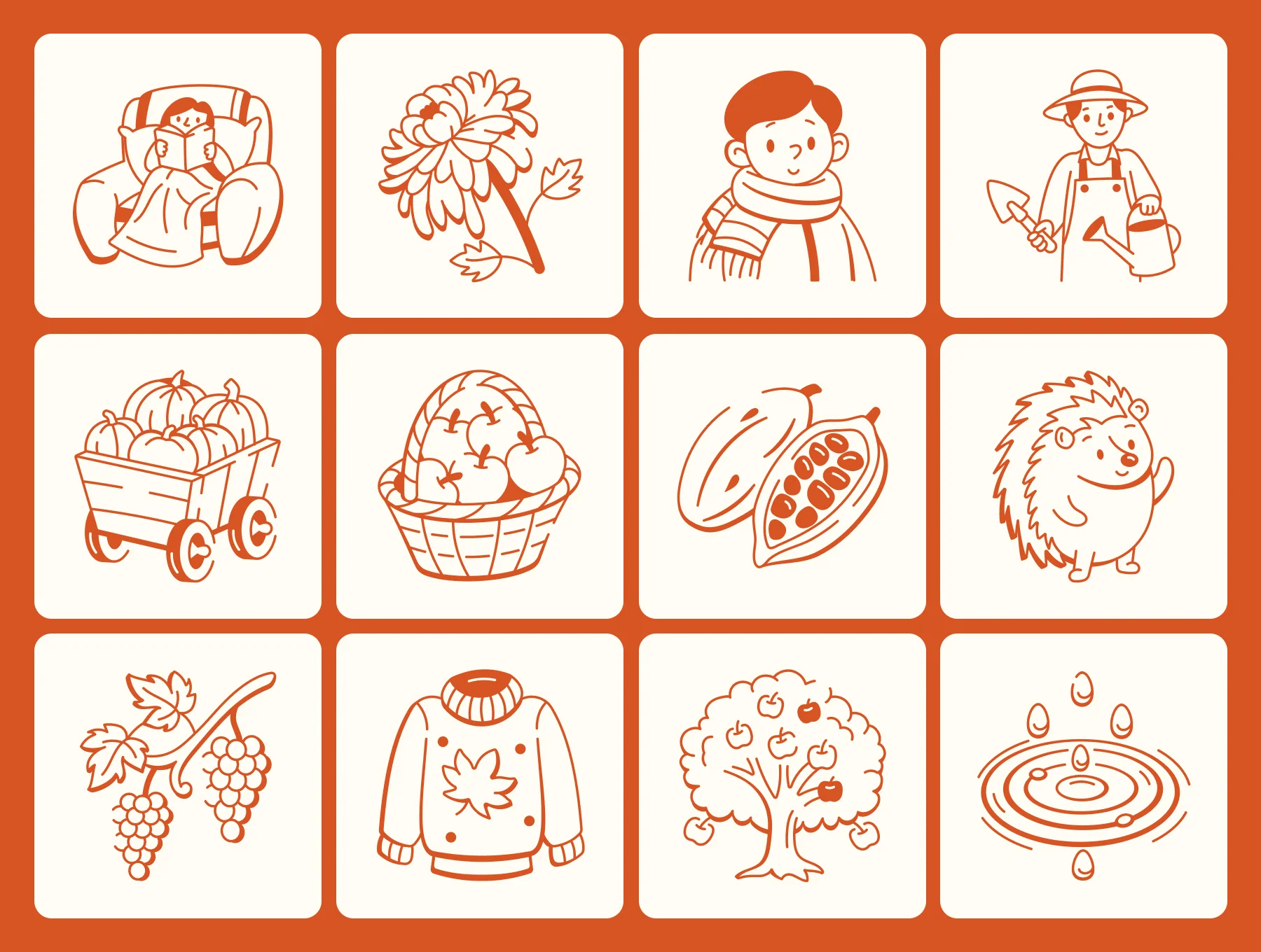 Fall and Autumn Doodle Set 5