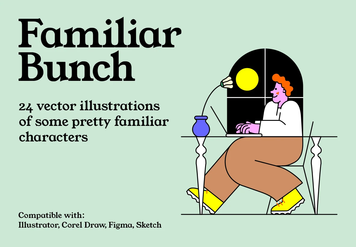 Familiar Bunch - illustration pack