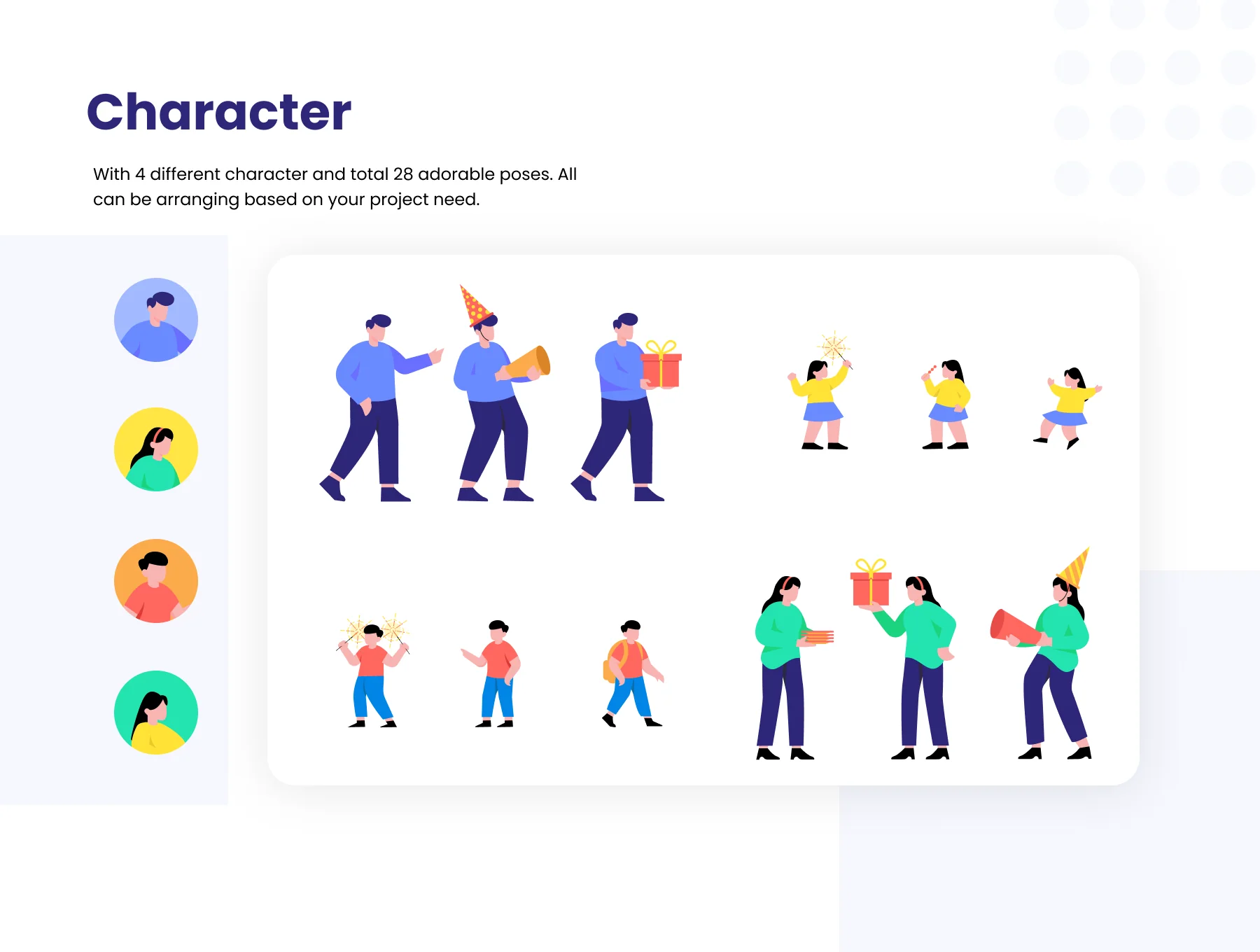 Family Party Illustrations KIT 4