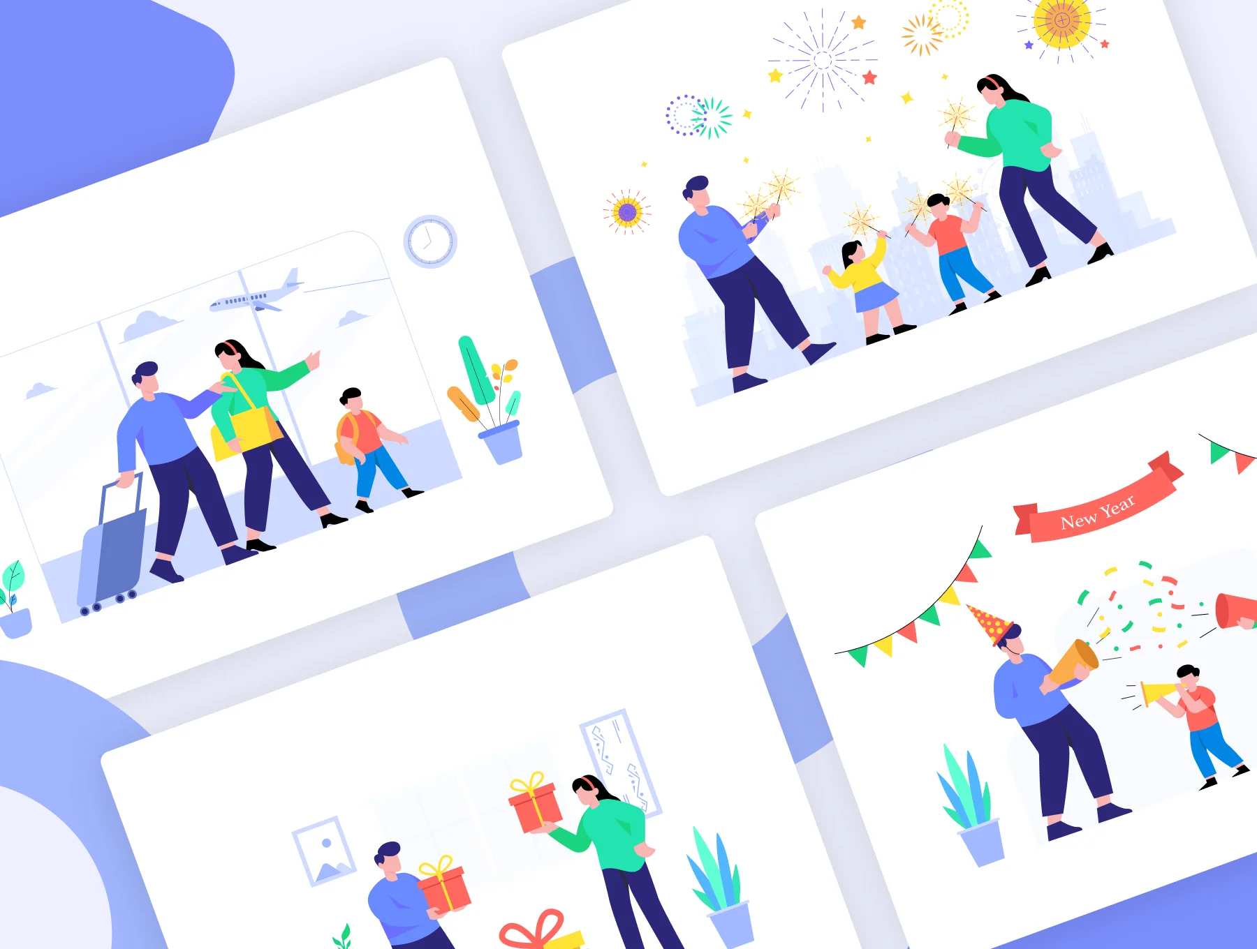 Family Party Illustrations KIT 5
