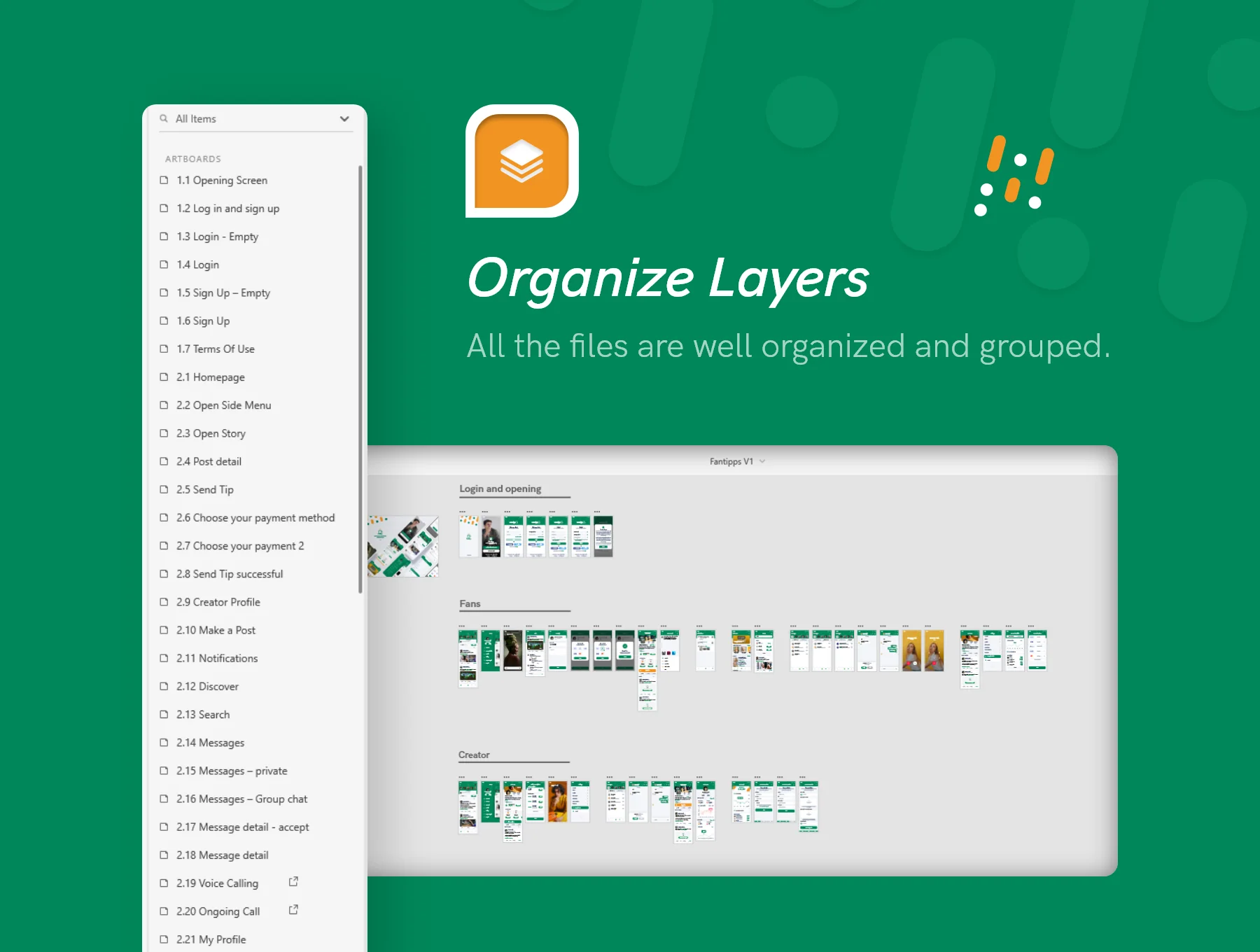 Fantipp - Creator and Fans UI kit 4