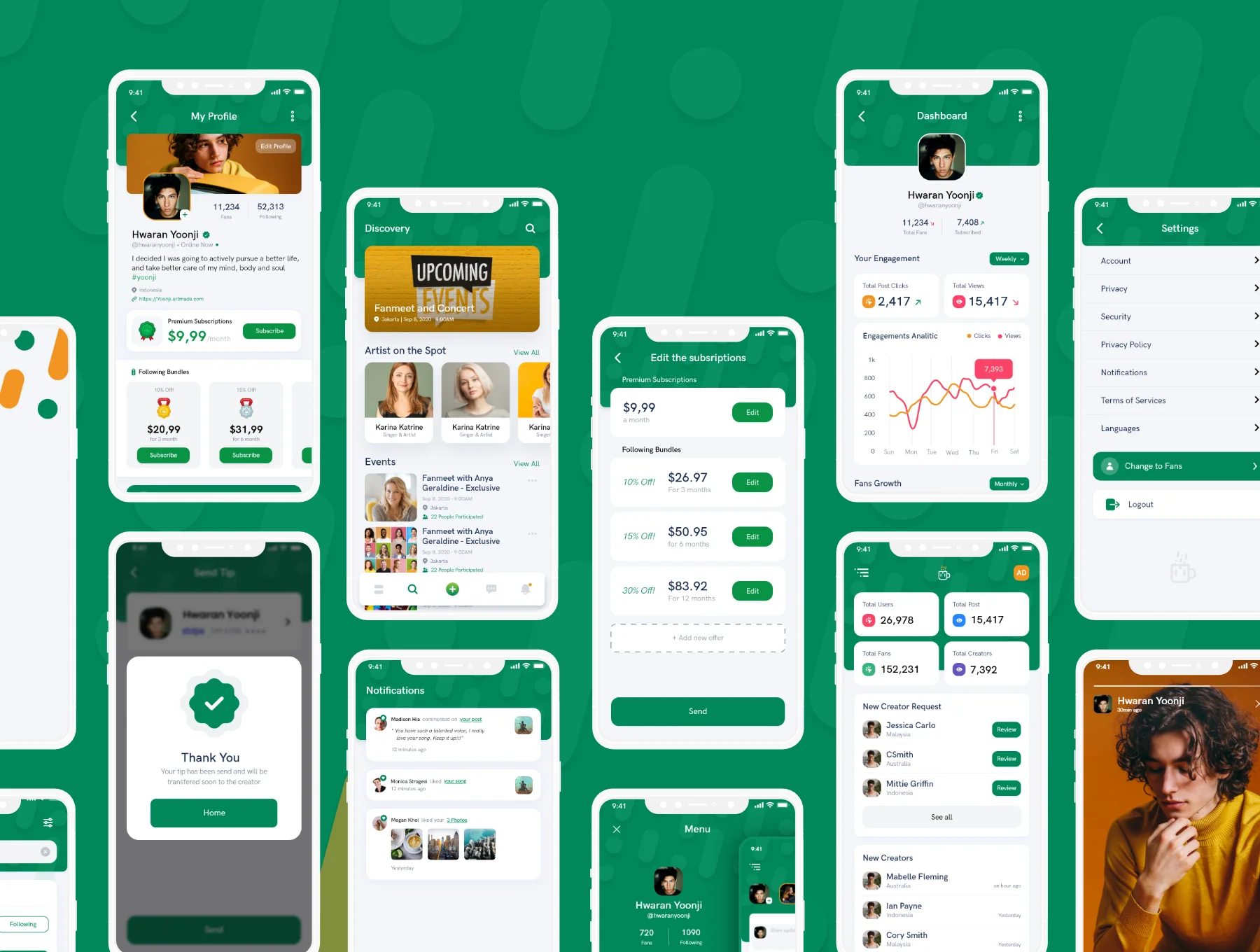 Fantipp - Creator and Fans UI kit 5