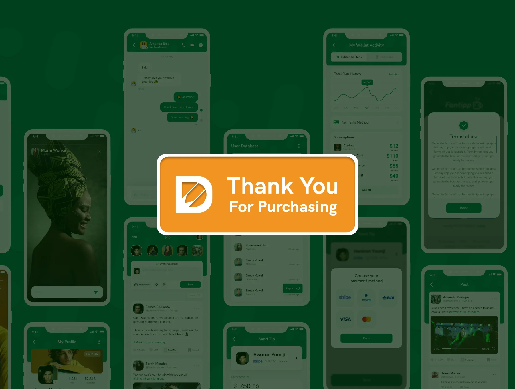 Fantipp - Creator and Fans UI kit 6