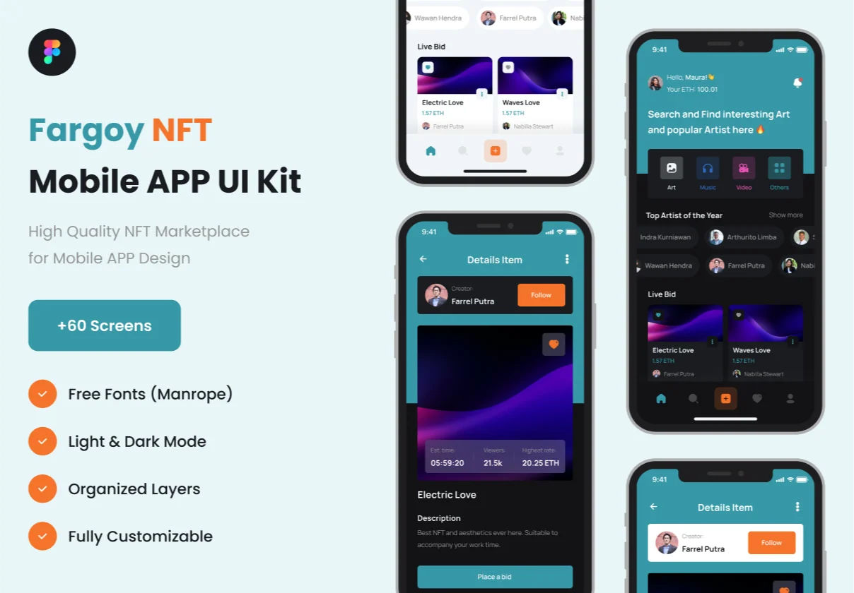 Fargoy - NFT Marketplace UI Kits for mobile