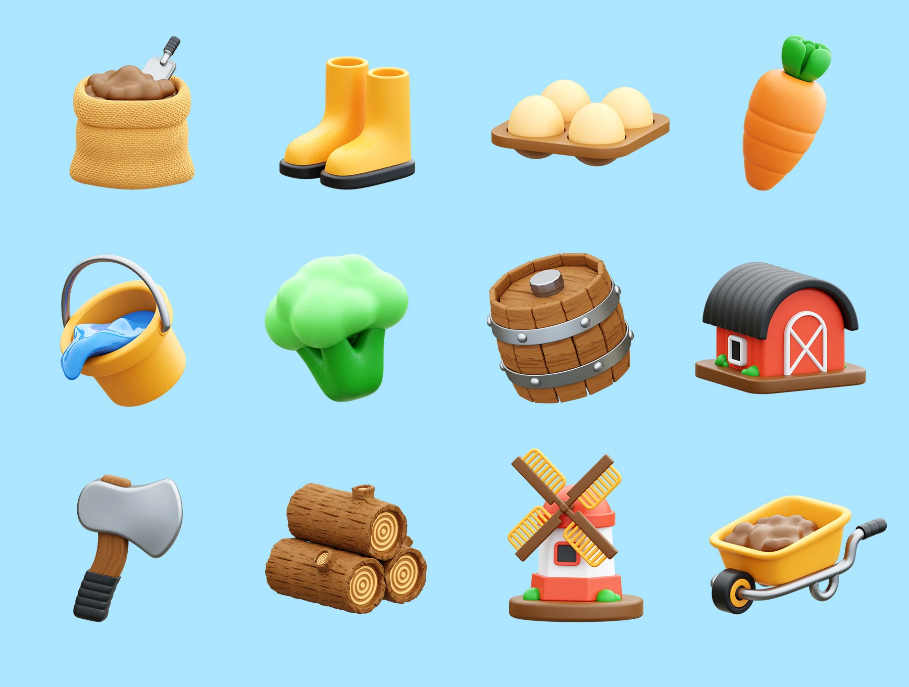 Farm & Agriculture 3D Icons 7