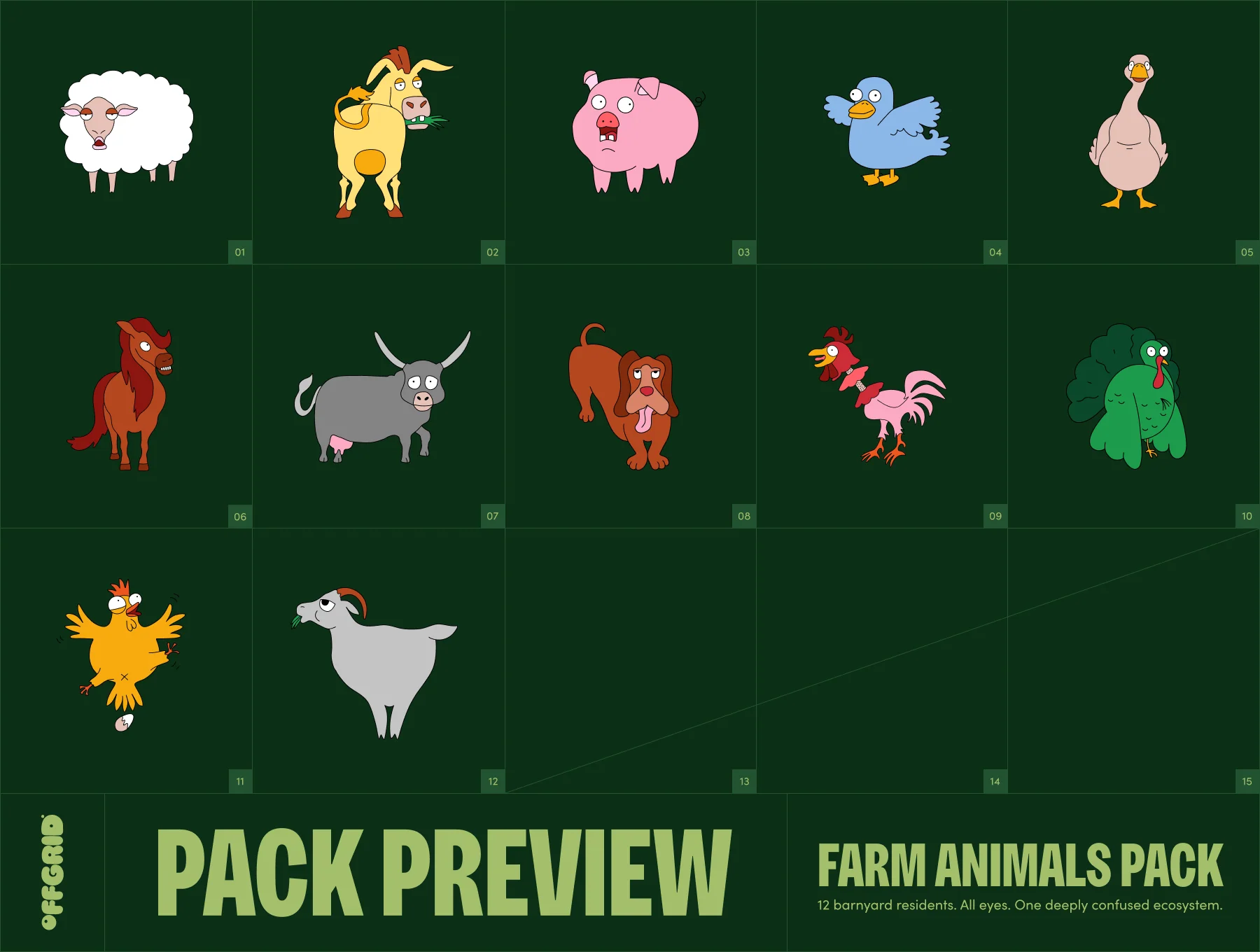 Farm Animals Pack 7