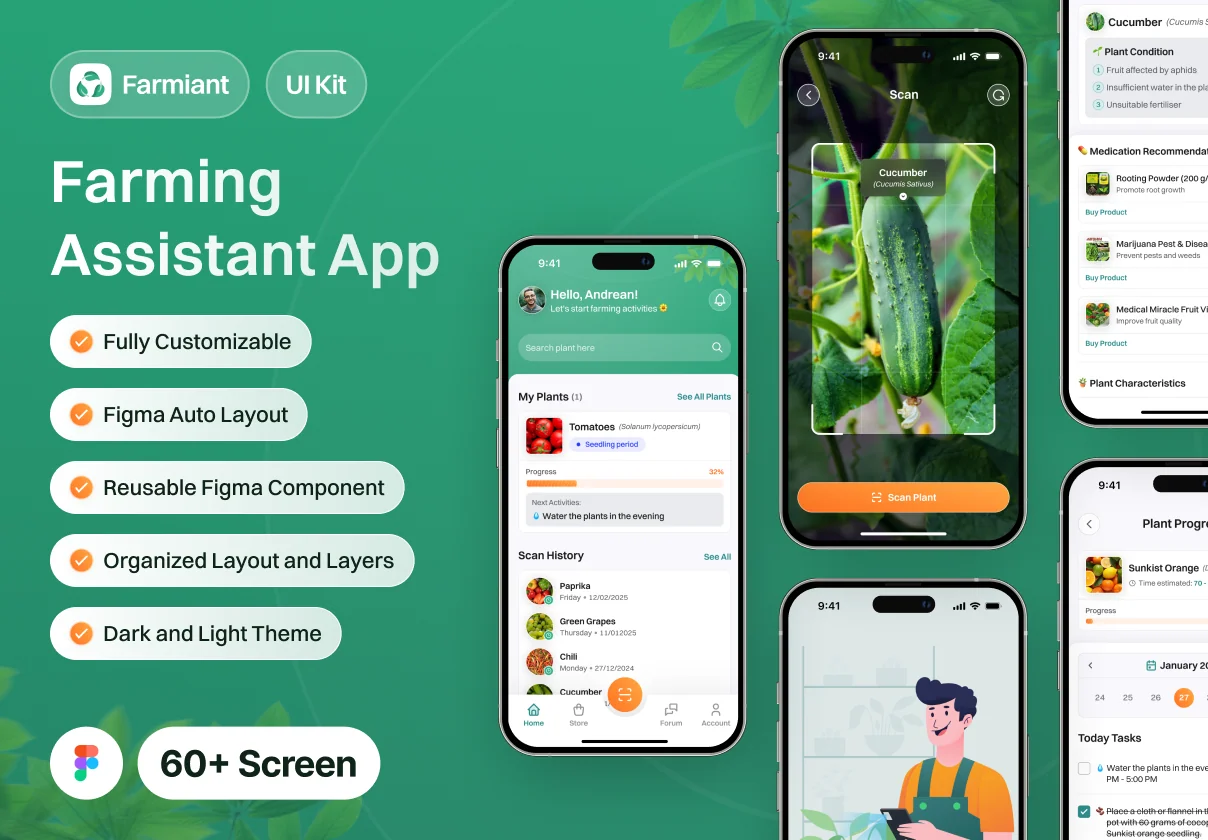 Farmiant - Farming Assistant App UI Kit