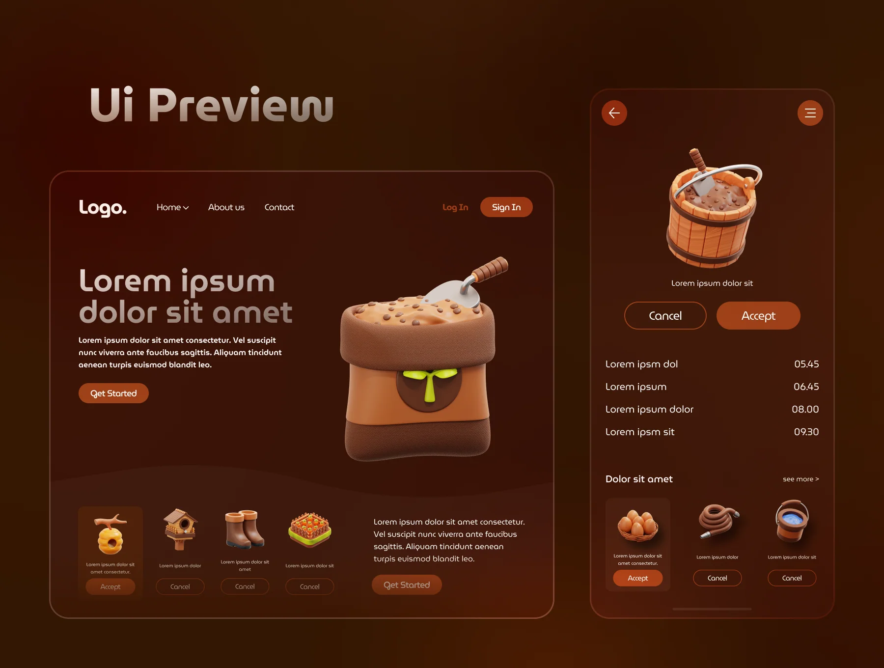 Farming and Agriculture 3D Icon Set 5