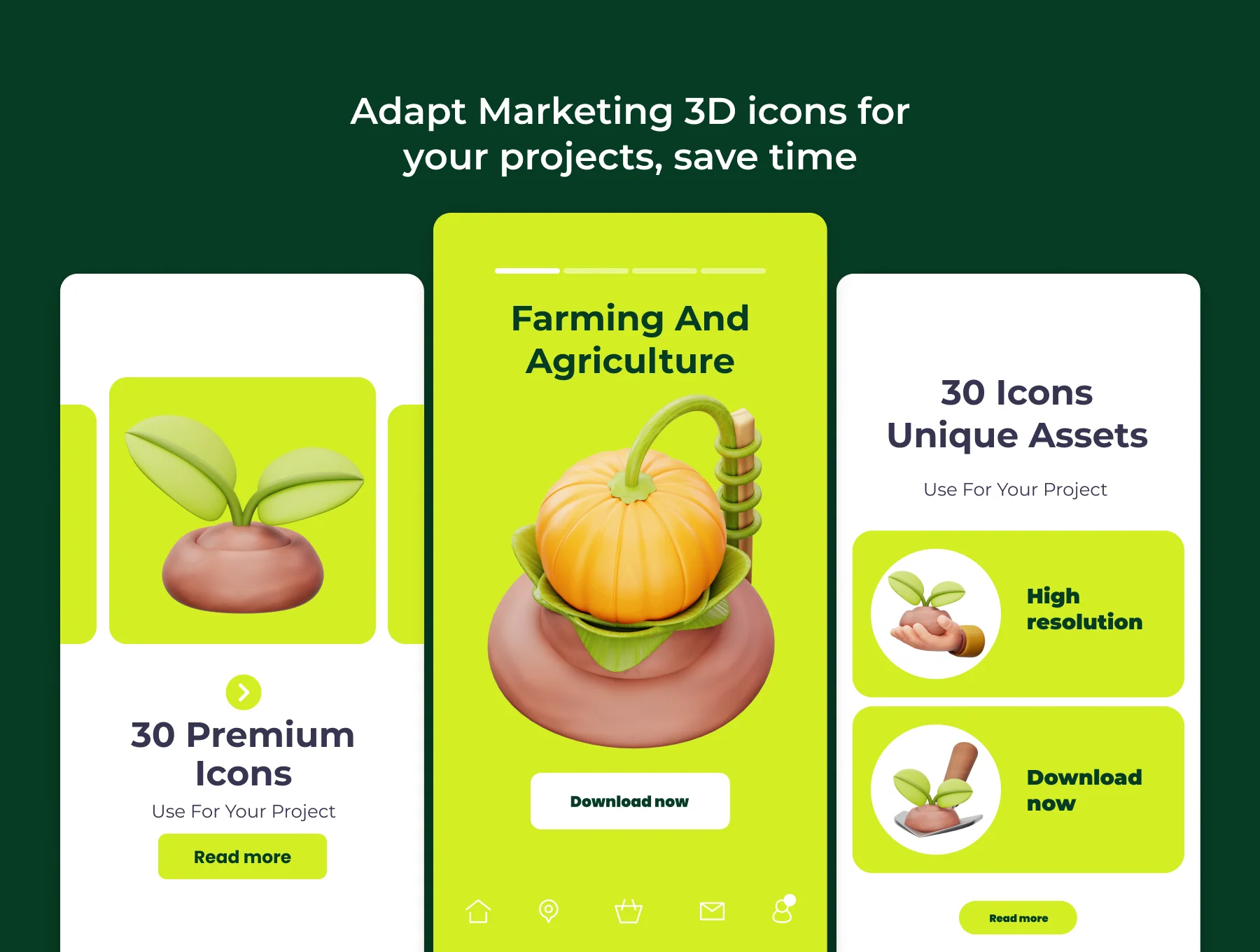 Farming And Agriculture 3D Illustration Pack 3