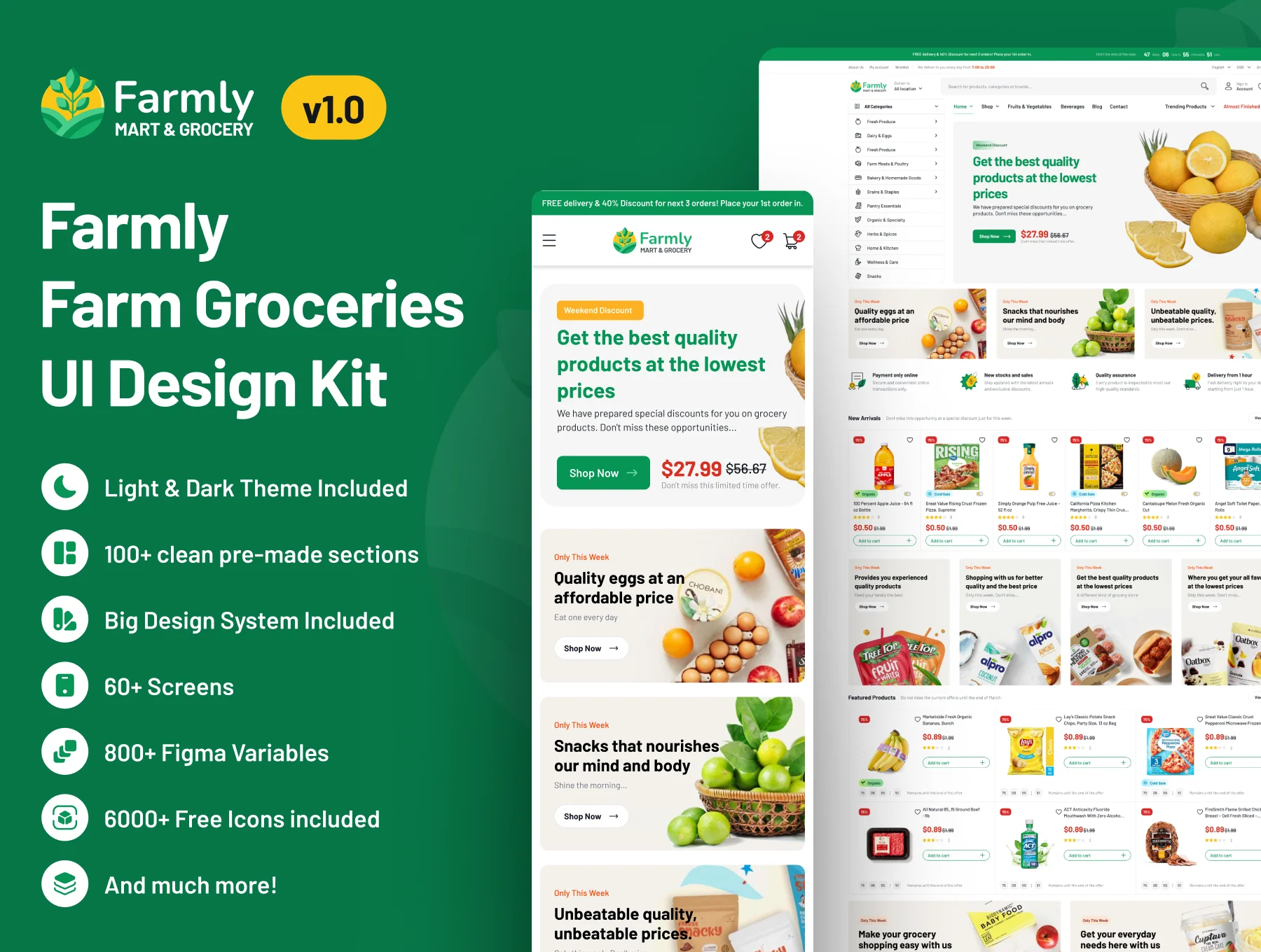 Farmly - Farm Groceries UI Design Kit